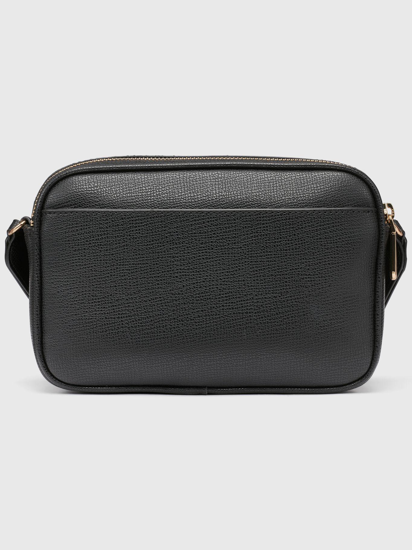 Cartera bandolera con logo en contraste Negro Karl-1