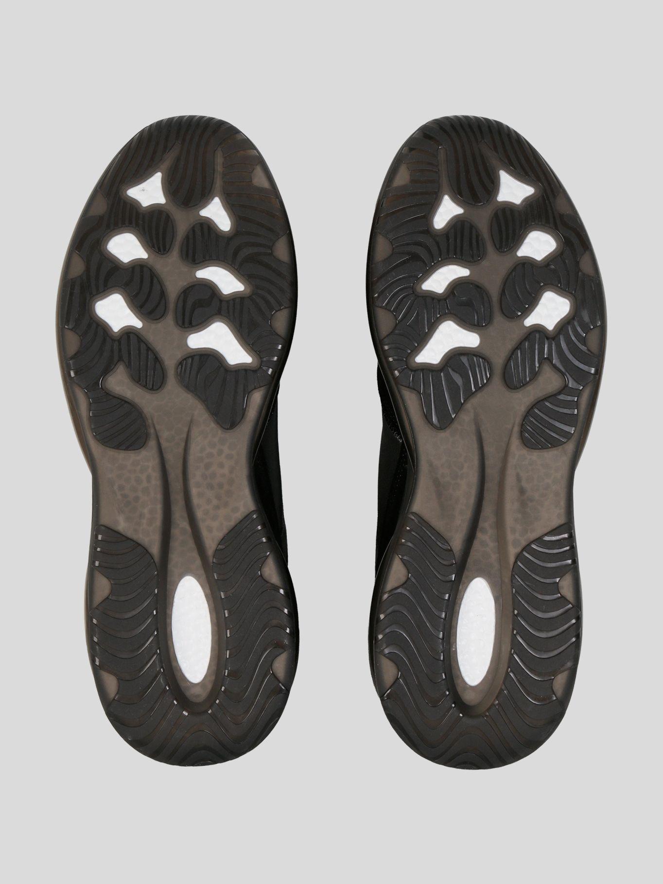 Zapatillas runner nailon y cuero logo Negro-4