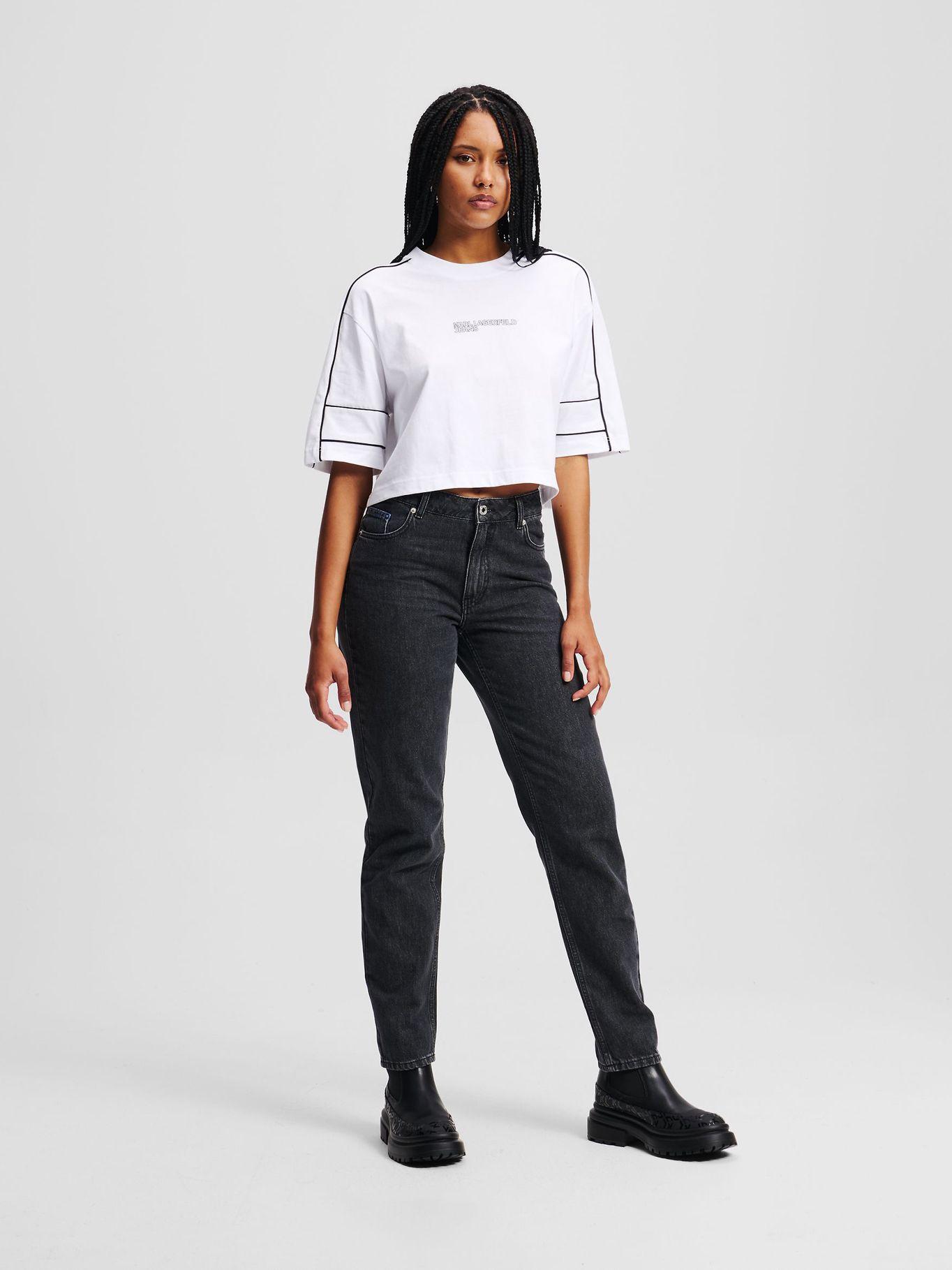 Jeans mom Negro Karl Lagerfeld-0