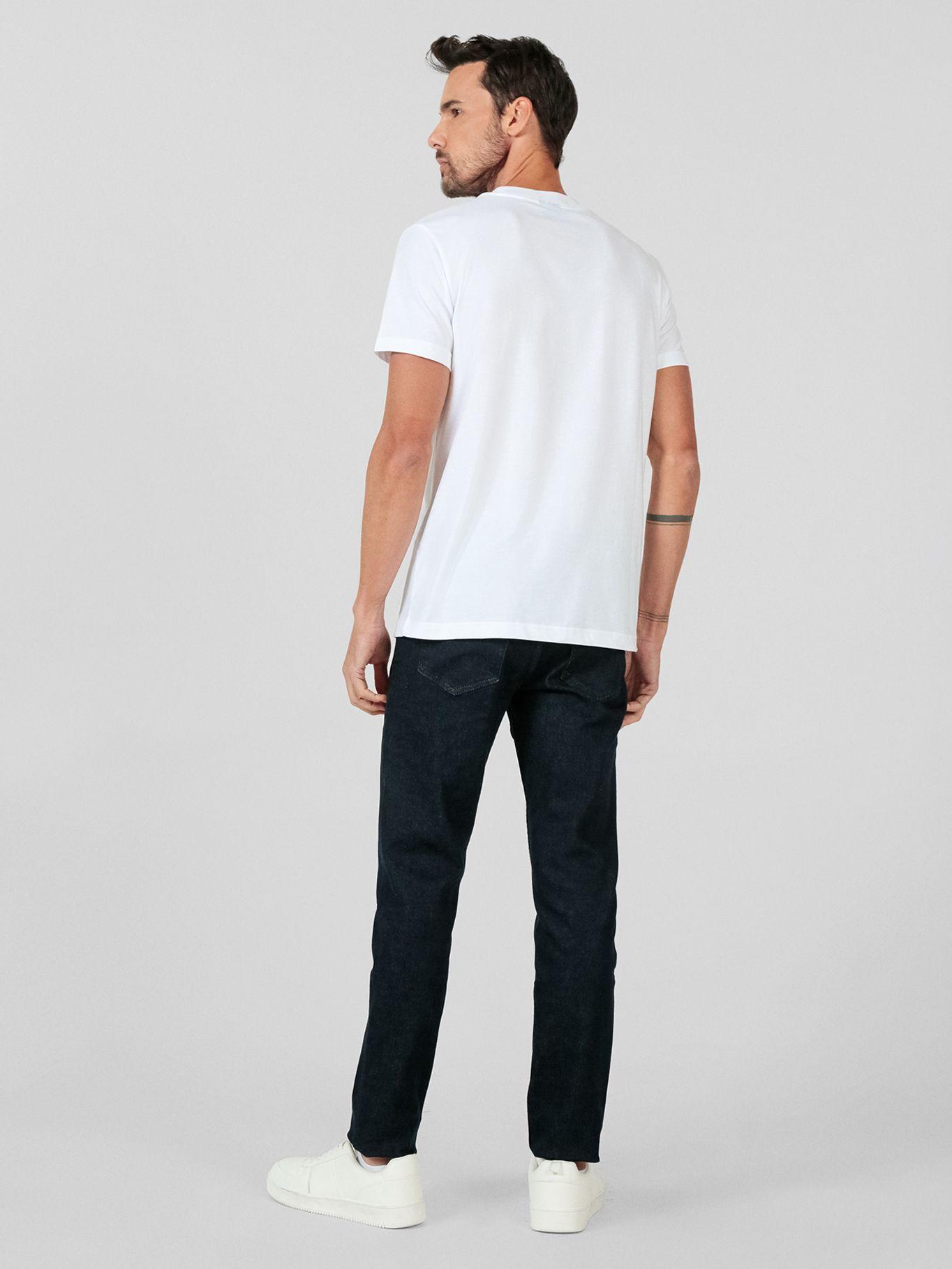 Polera slim con logo Blanco Karl Lagerfeld-3