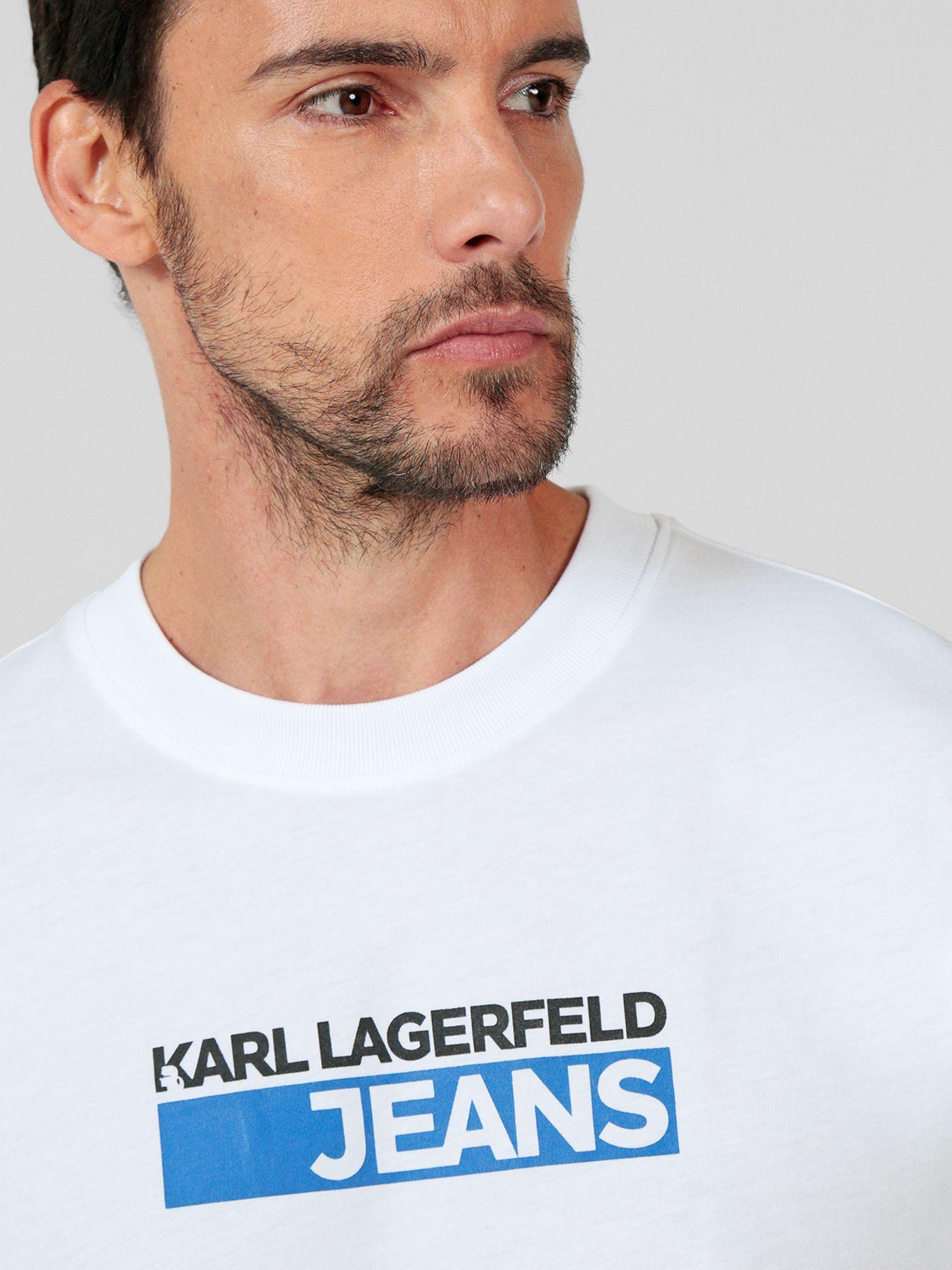 Polera slim con logo Blanco Karl Lagerfeld-4