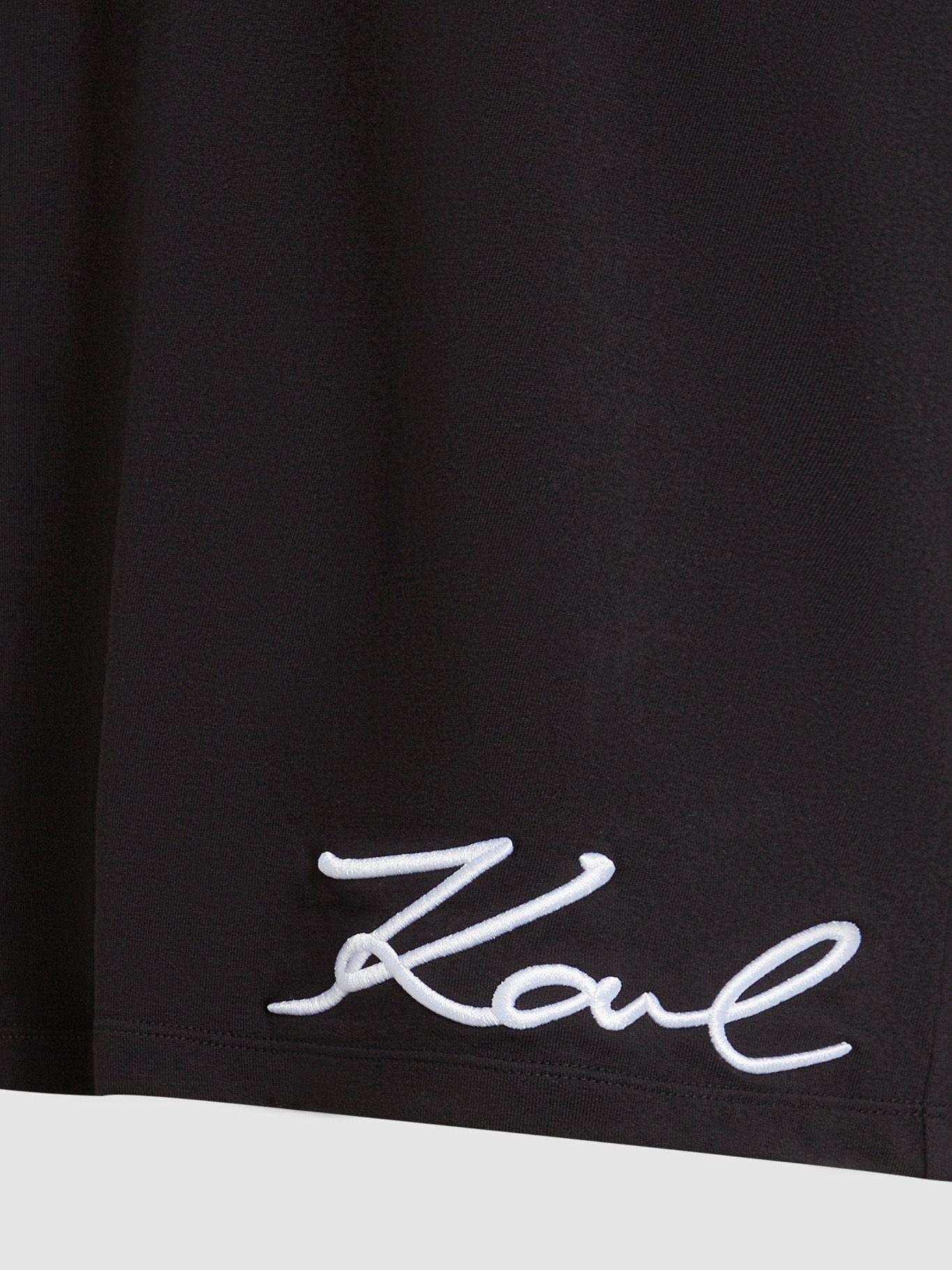 Polera con firma de Karl bordada Negro Karl Lagerfeld-2