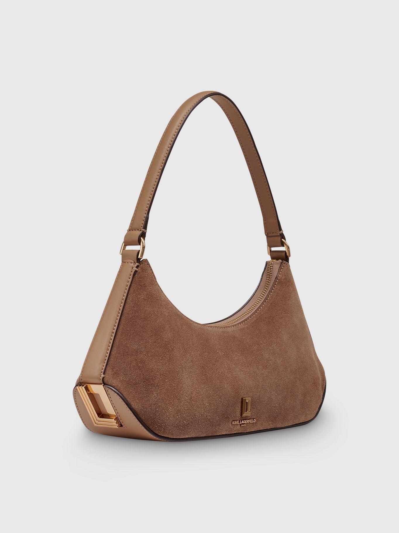 Cartera Arielle de hombro en cuero Café Karl Lagerfeld-3