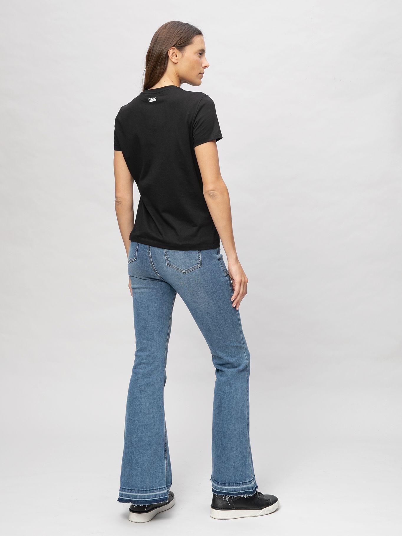 Polera con gráfico texturizado de Choupette Negro Karl-2