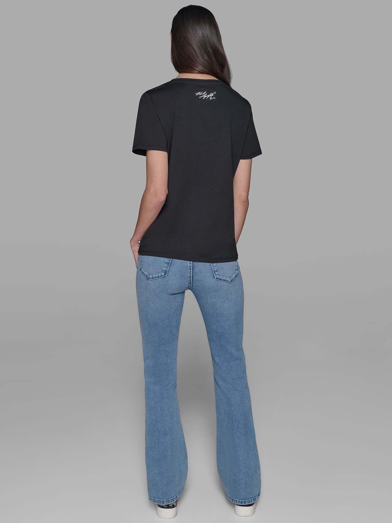 Polera con estampado gráfico Paris Negro Karl Lagerfeld-2