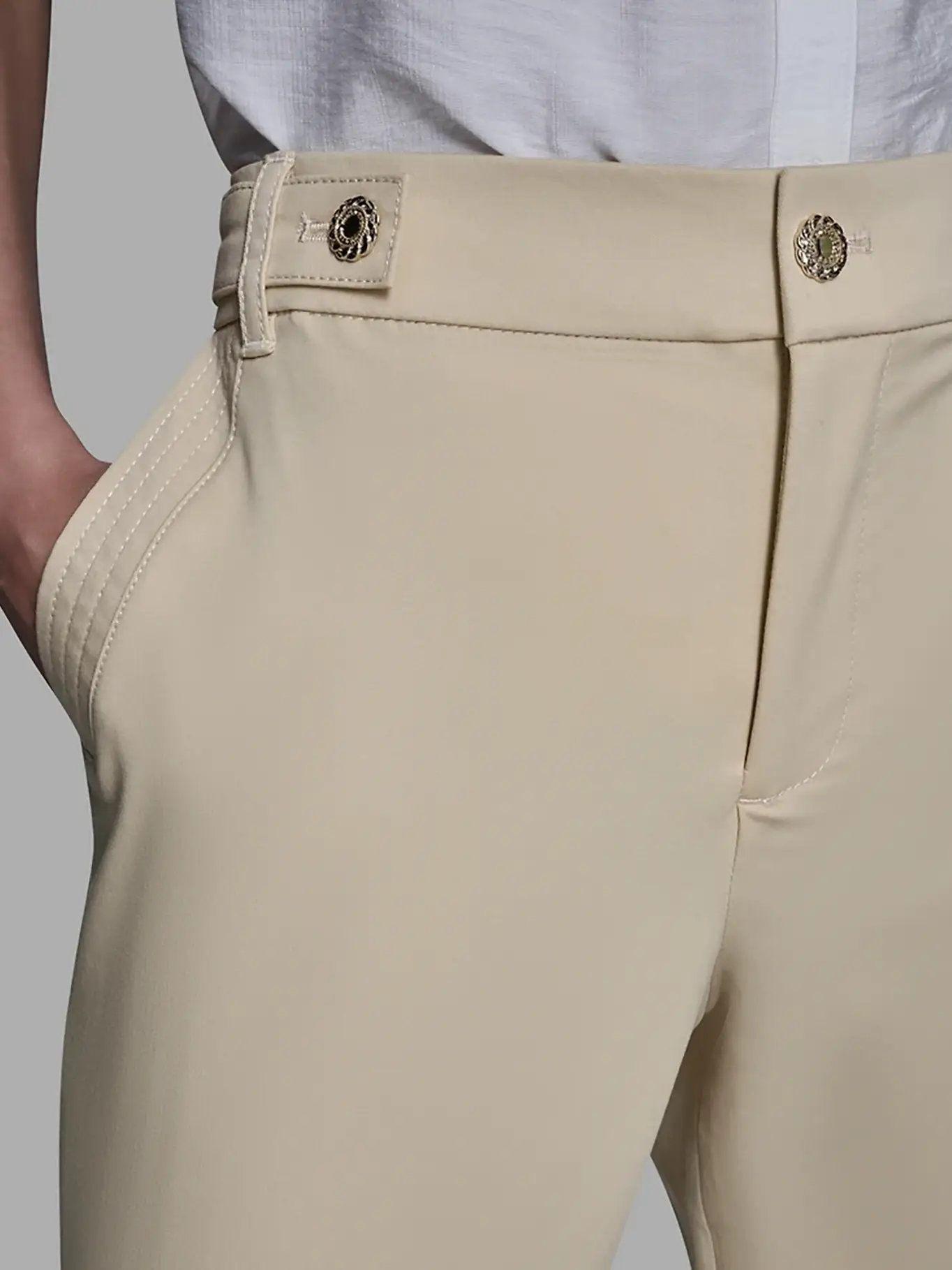 Pantalón tobillero Crema Karl Lagerfeld-3