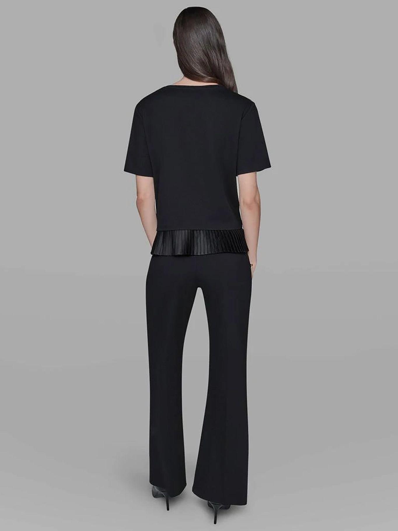 Top detalle plisado en el bajo Negro Karl Lagerfeld-2