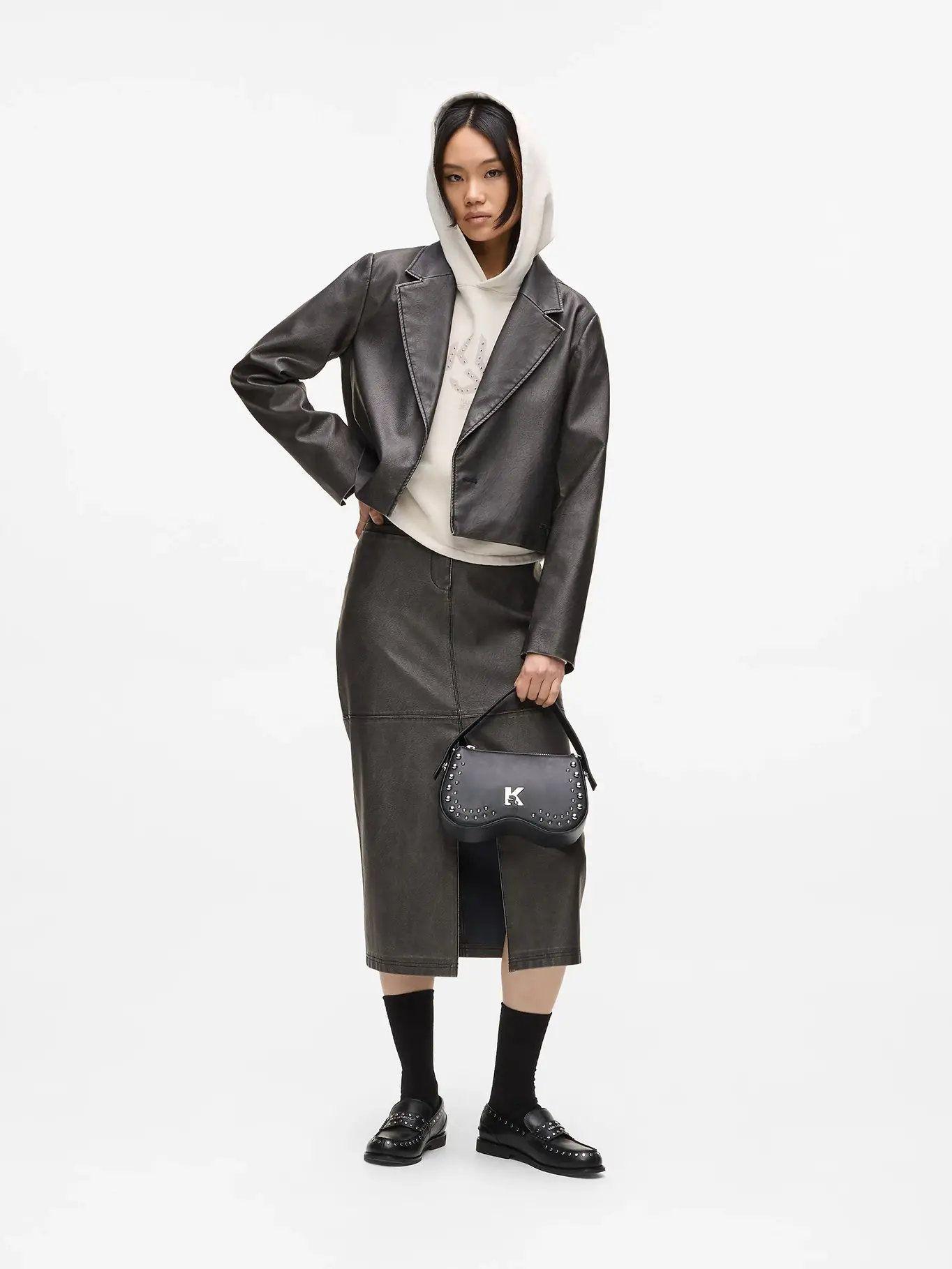 Polerón regular logo tachonado Beige Karl Lagerfeld-3