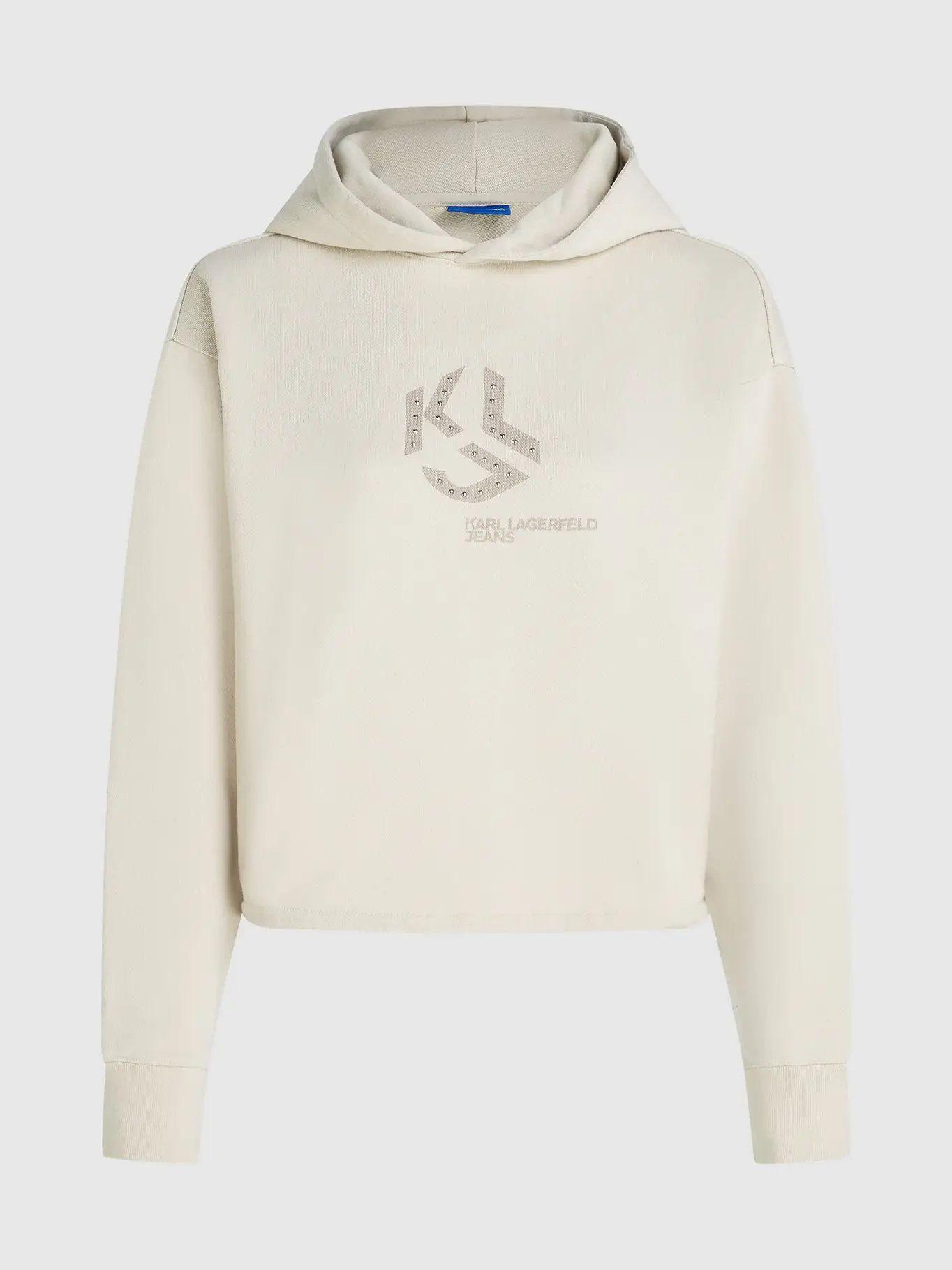 Polerón regular logo tachonado Beige Karl Lagerfeld-4