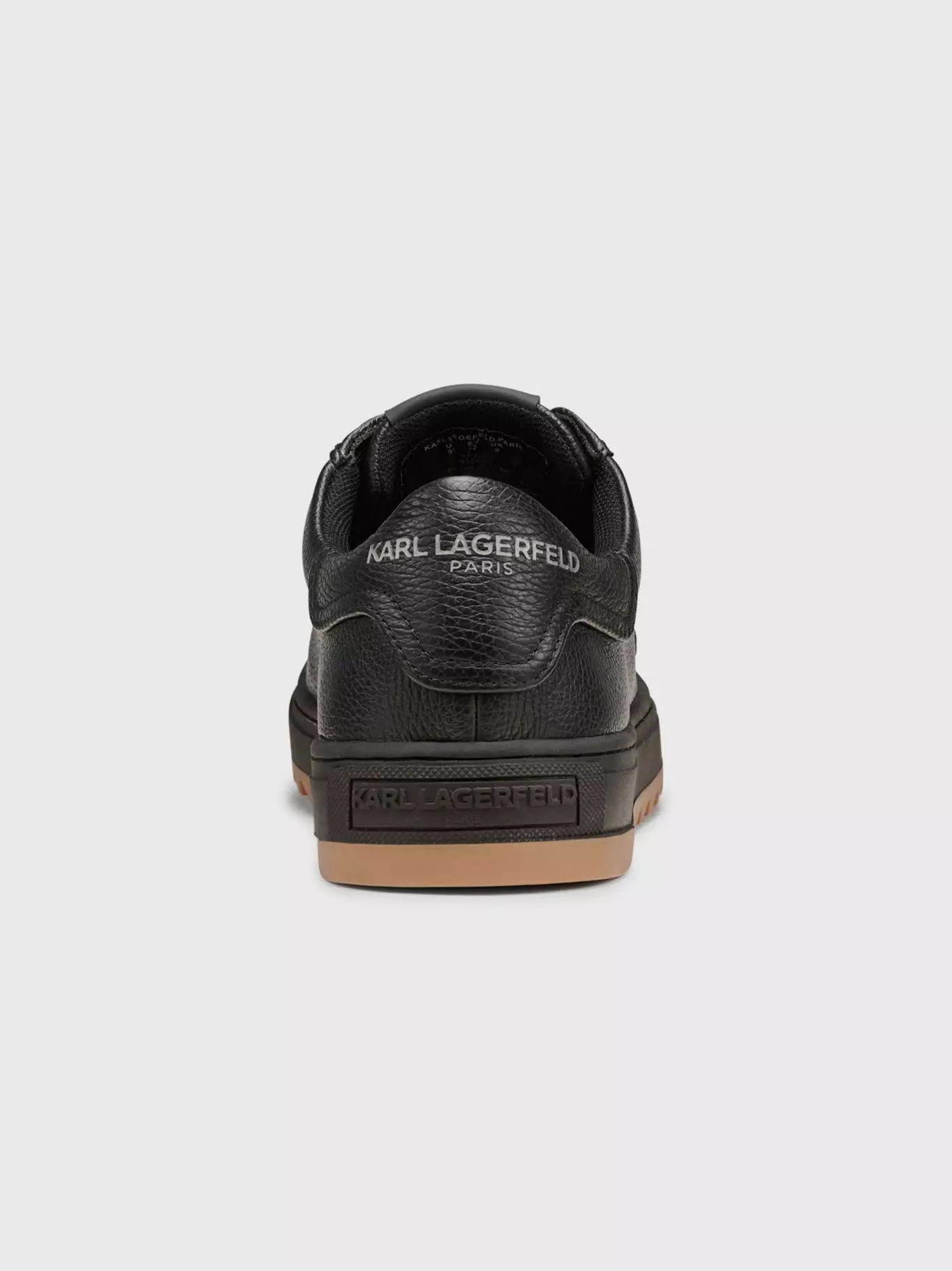 Zapatillas de cuero con parche Negro-1
