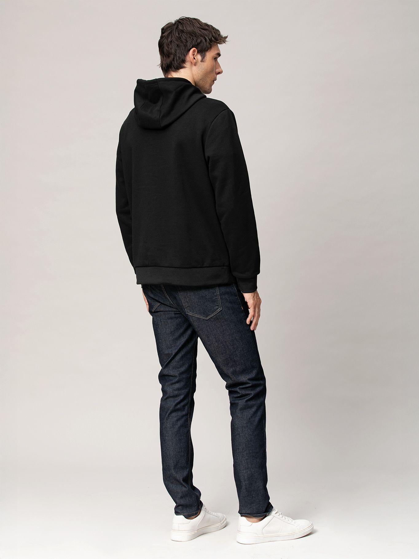 Polerón con gorro y gráfico de logo clásico Negro Karl-2