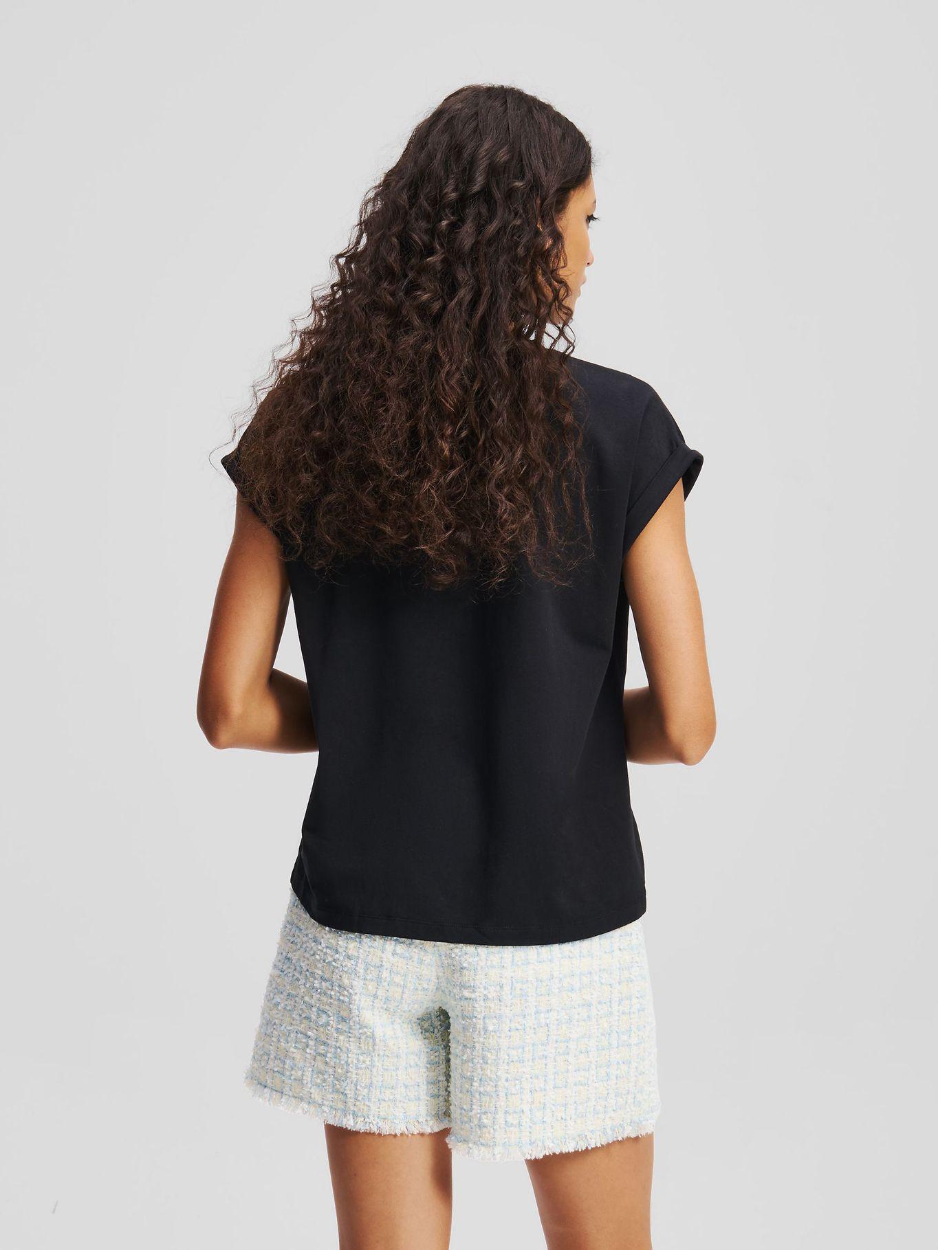 Polera con pedrería KARL signature Negro Karl Lagerfeld-2