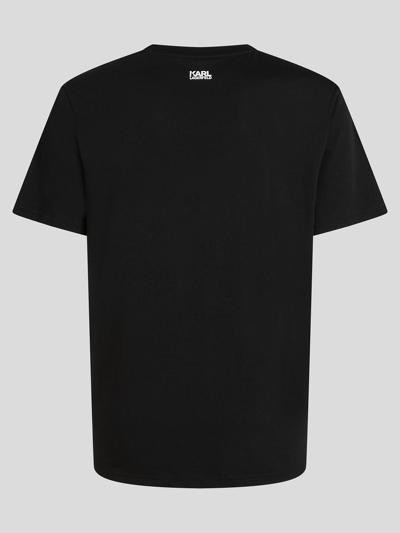 Polera logotipo patrón de cuadros Negro Karl Lagerfeld-1