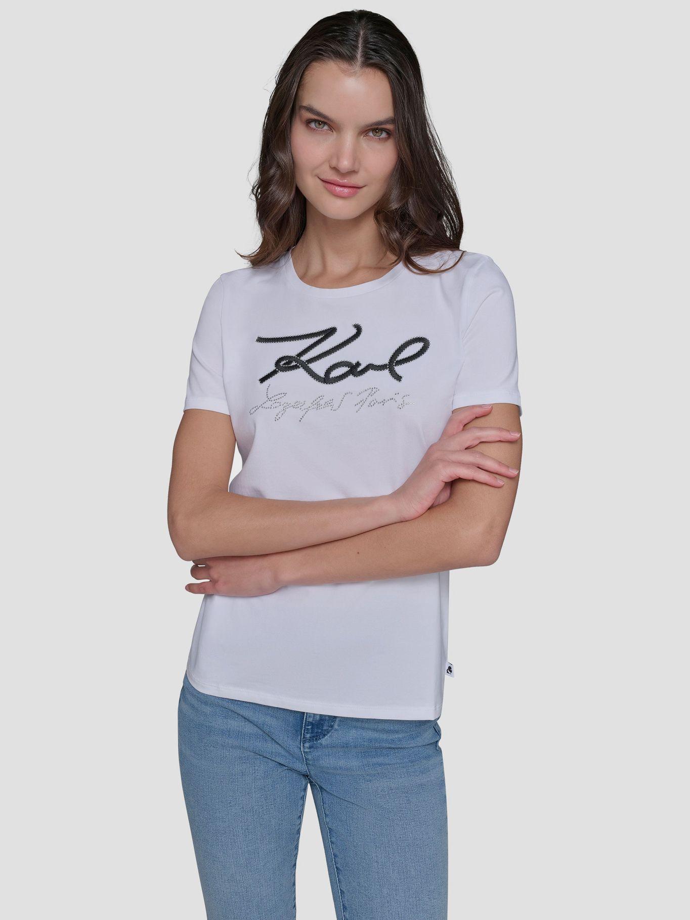 Polera con logotipo bordado Blanca-0