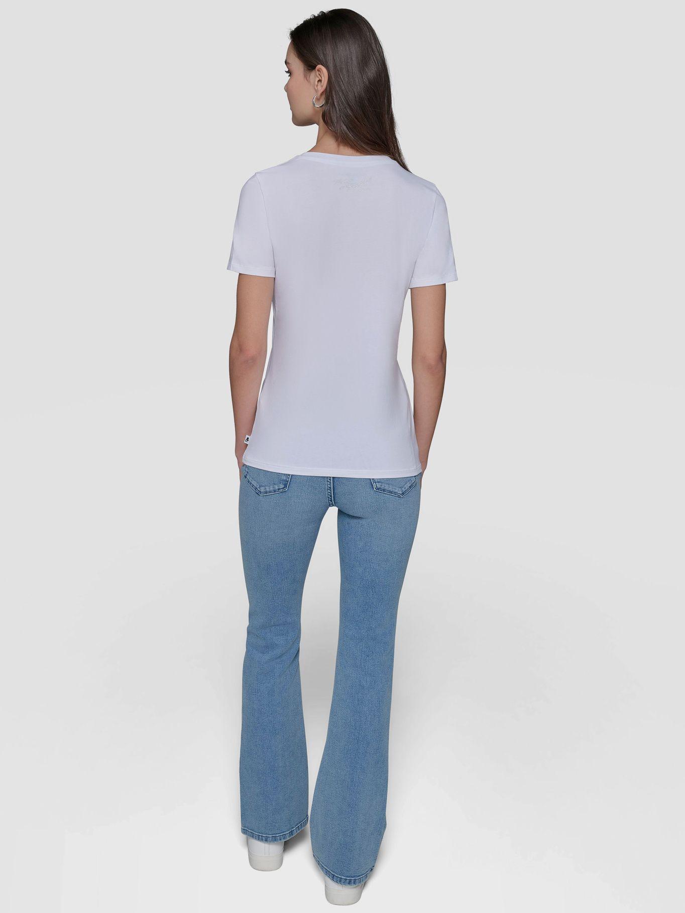 Polera con logotipo bordado Blanca-3