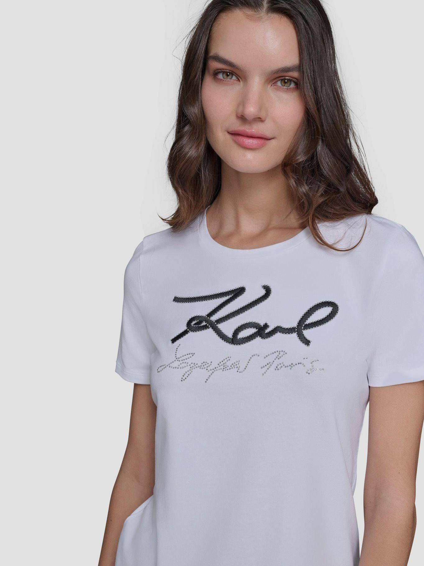 Polera con logotipo bordado Blanca-4