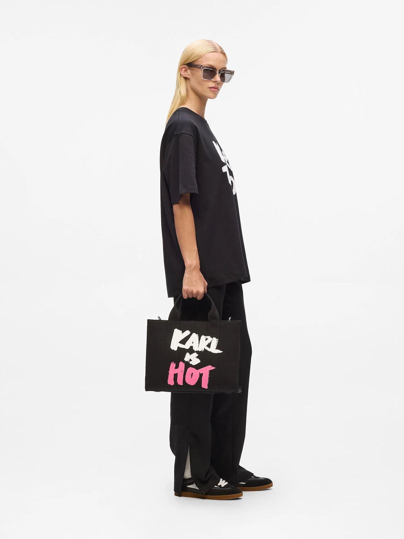 Cartera tote con estampado Negro Karl Lagerfeld-1