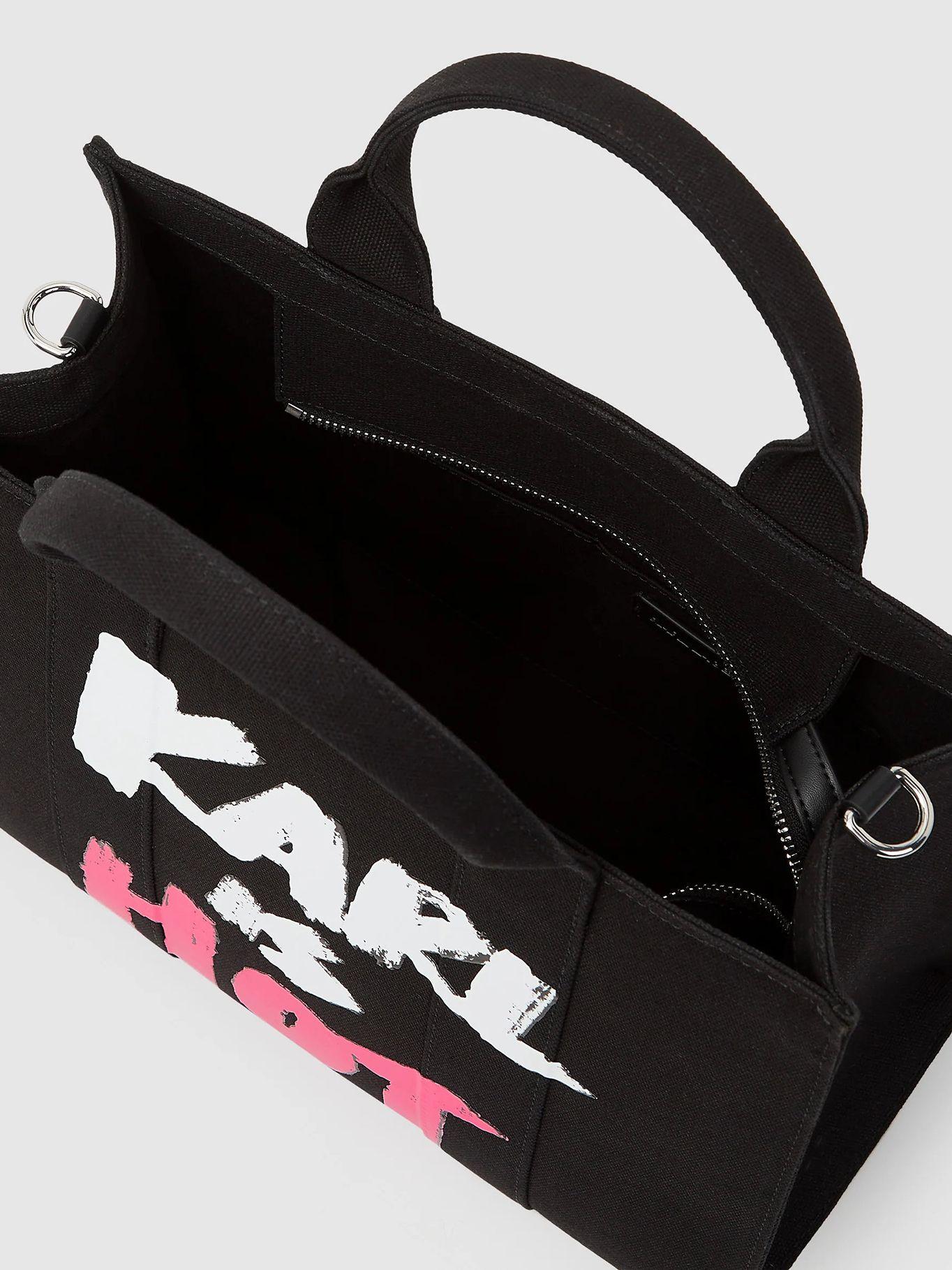 Cartera tote con estampado Negro Karl Lagerfeld-3
