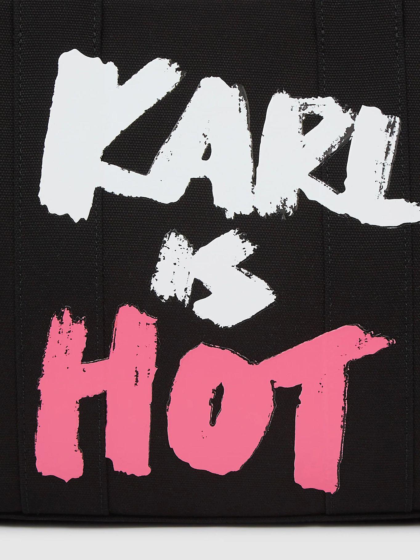 Cartera tote con estampado Negro Karl Lagerfeld-4