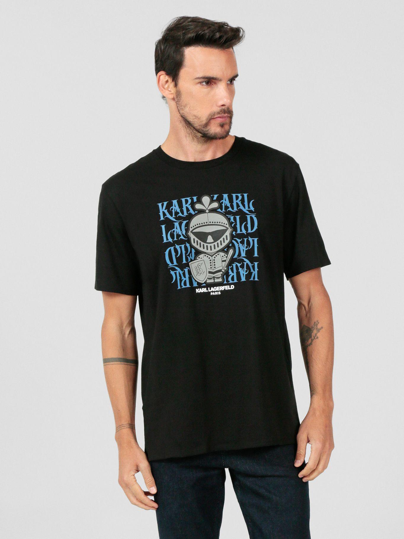 Polera Karl Armour con logo Negro Karl Lagerfeld-0