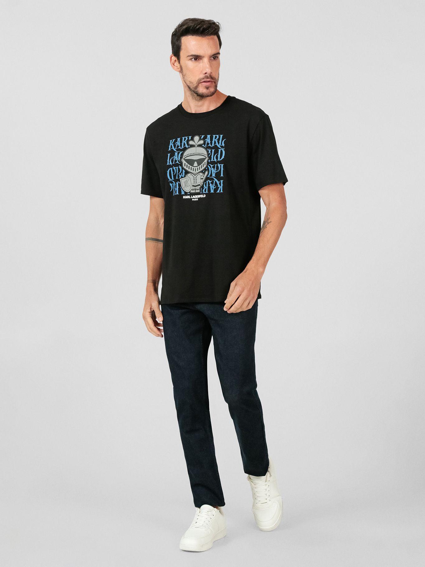Polera Karl Armour con logo Negro Karl Lagerfeld-1