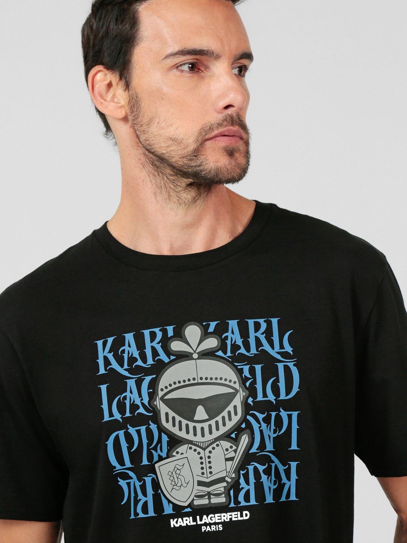Polera Karl Armour con logo Negro Karl Lagerfeld-4