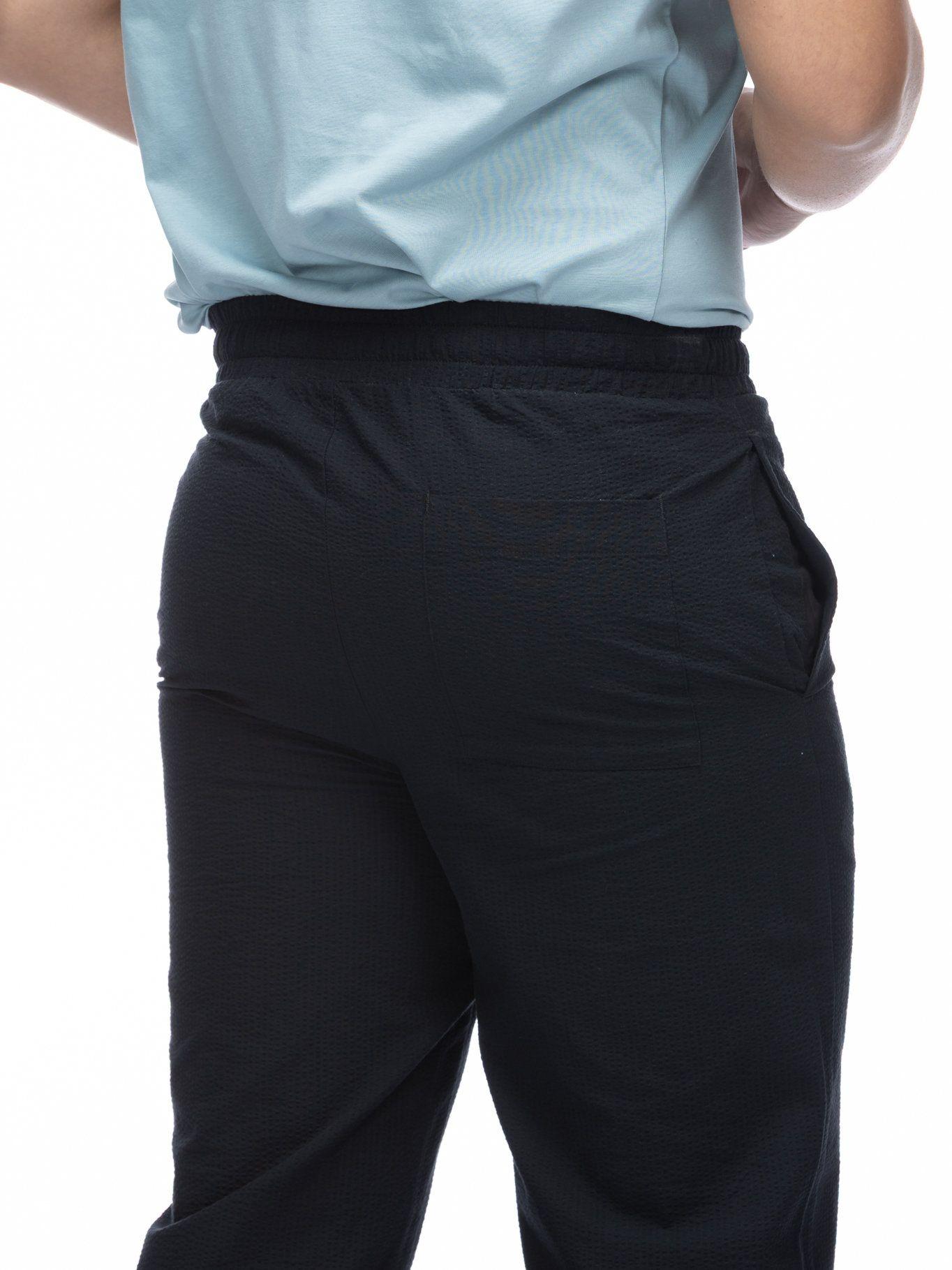 Pantalón estilo seersucker Negro Karl Lagerfeld-5