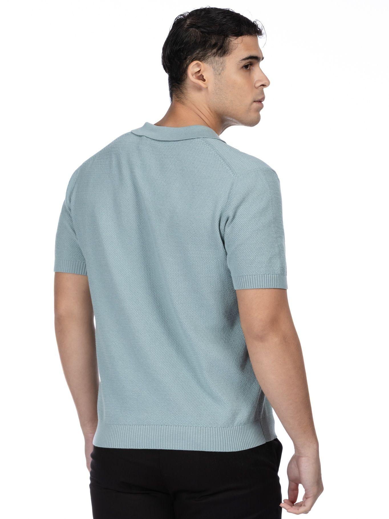 Polo de punto con parche de goma Verde Karl Lagerfeld-3
