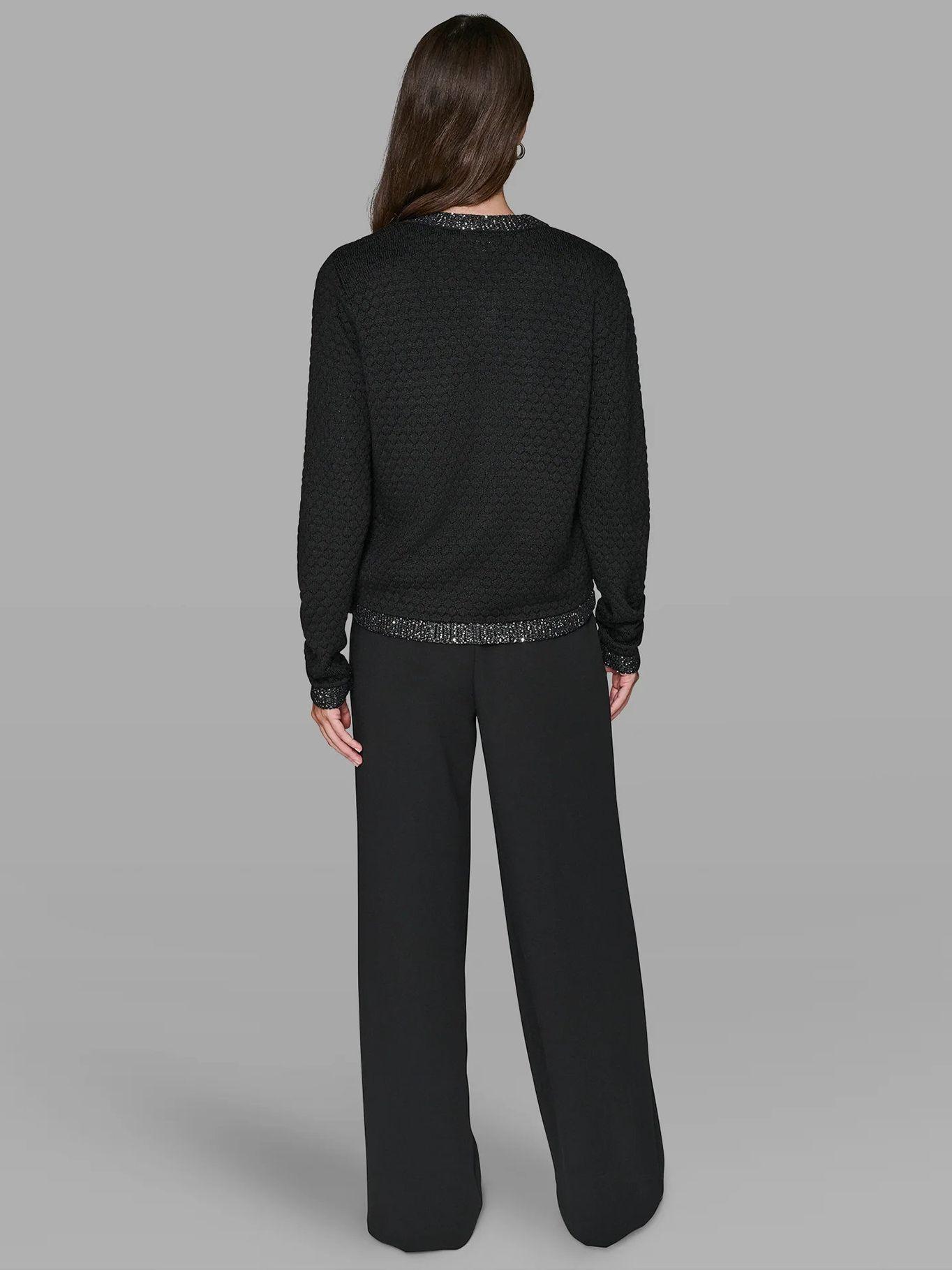 Cárdigan lana botones decorativos Negro Karl Lagerfeld-2