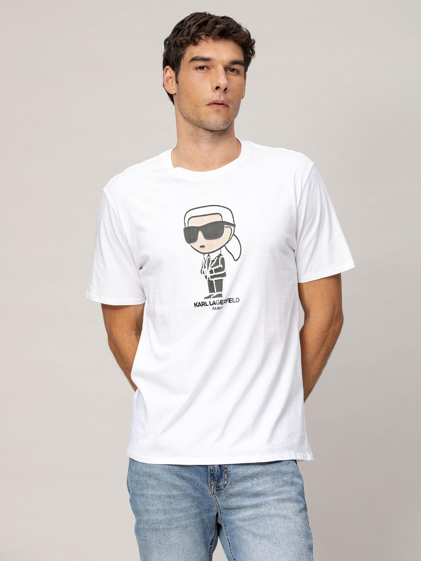 Polera con estampado de bordado completo Blanco-0