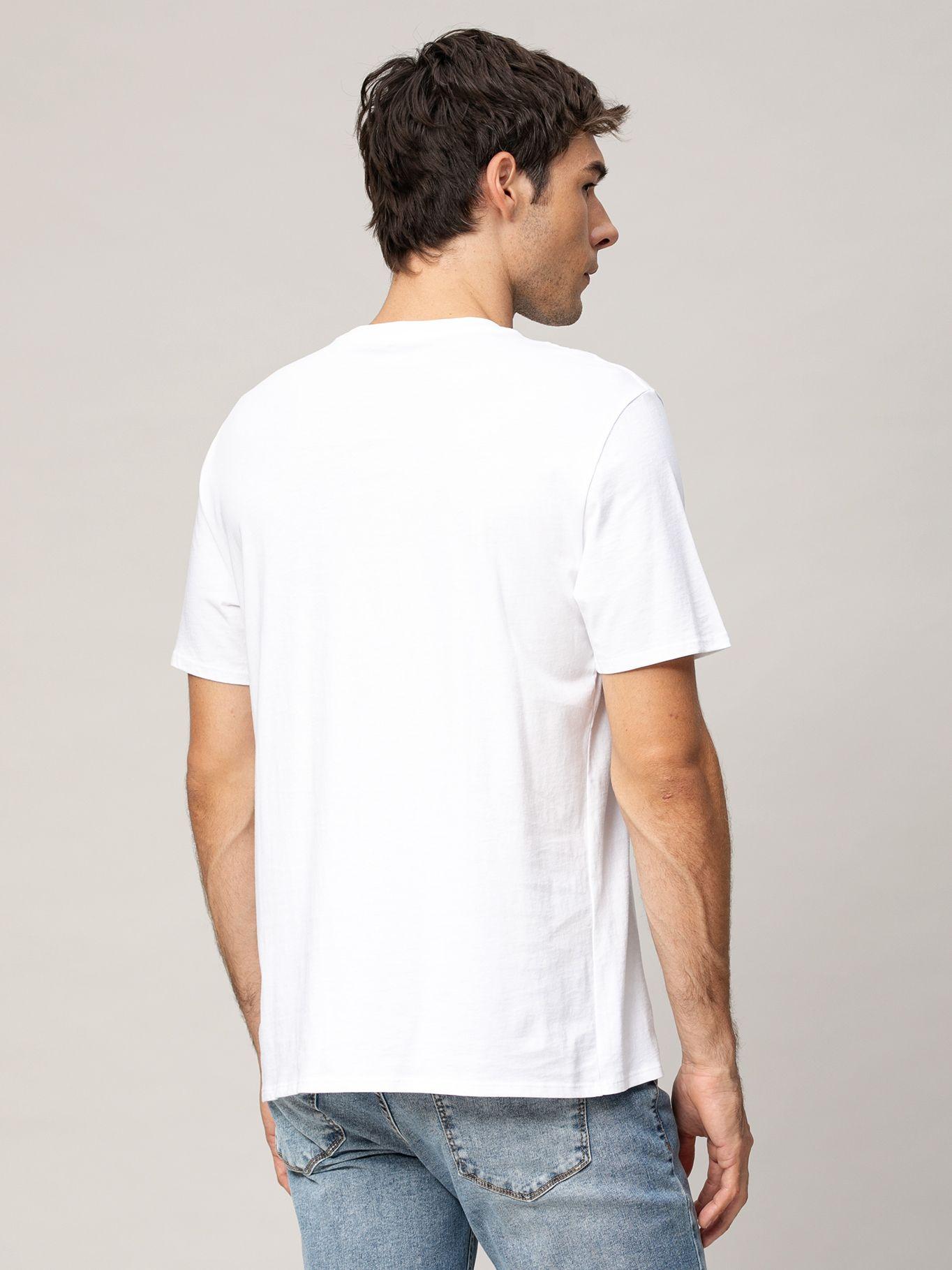 Polera con estampado de bordado completo Blanco-2