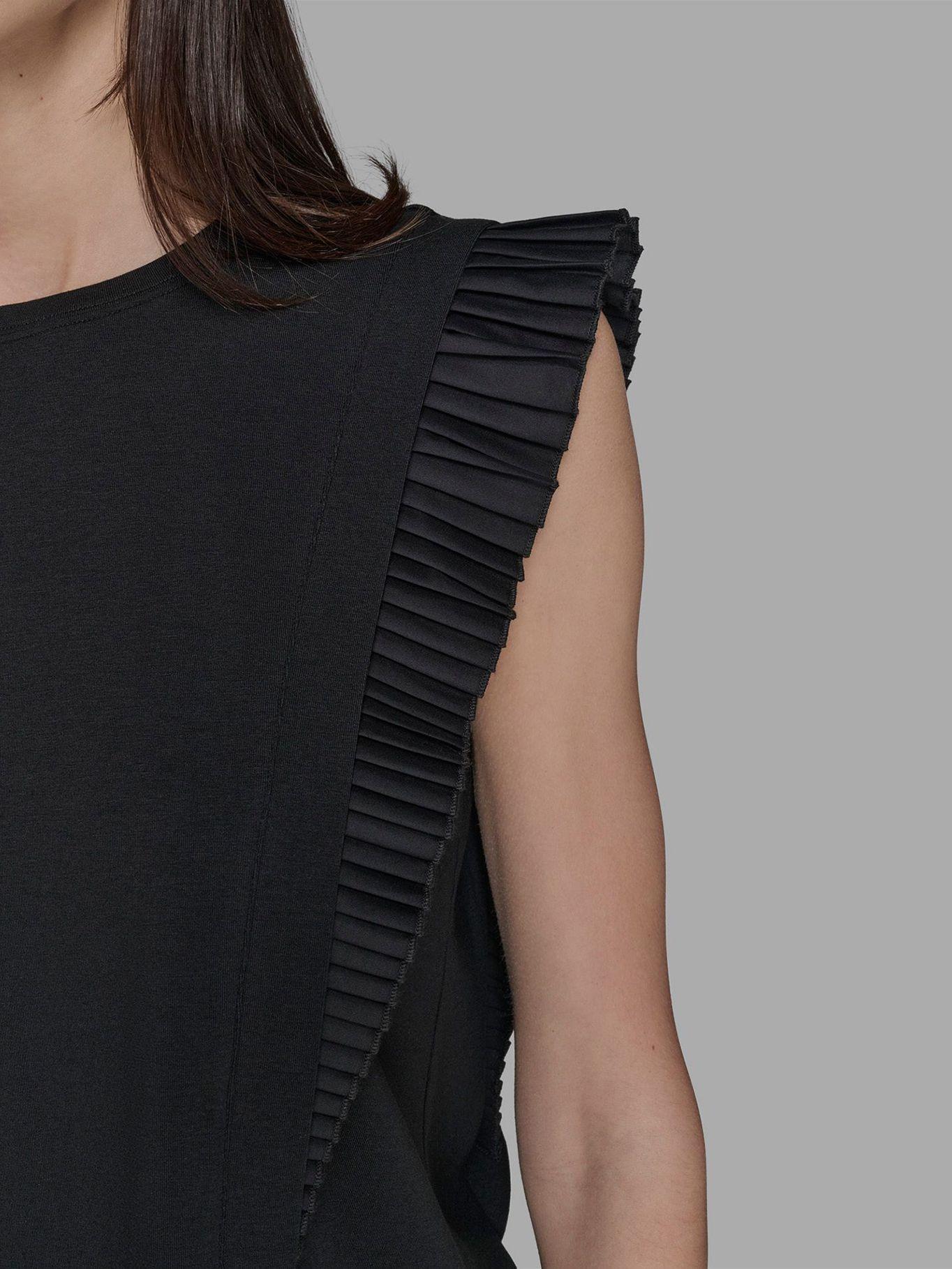 Top de punto con mangas volantes Negro Karl Lagerfeld-4