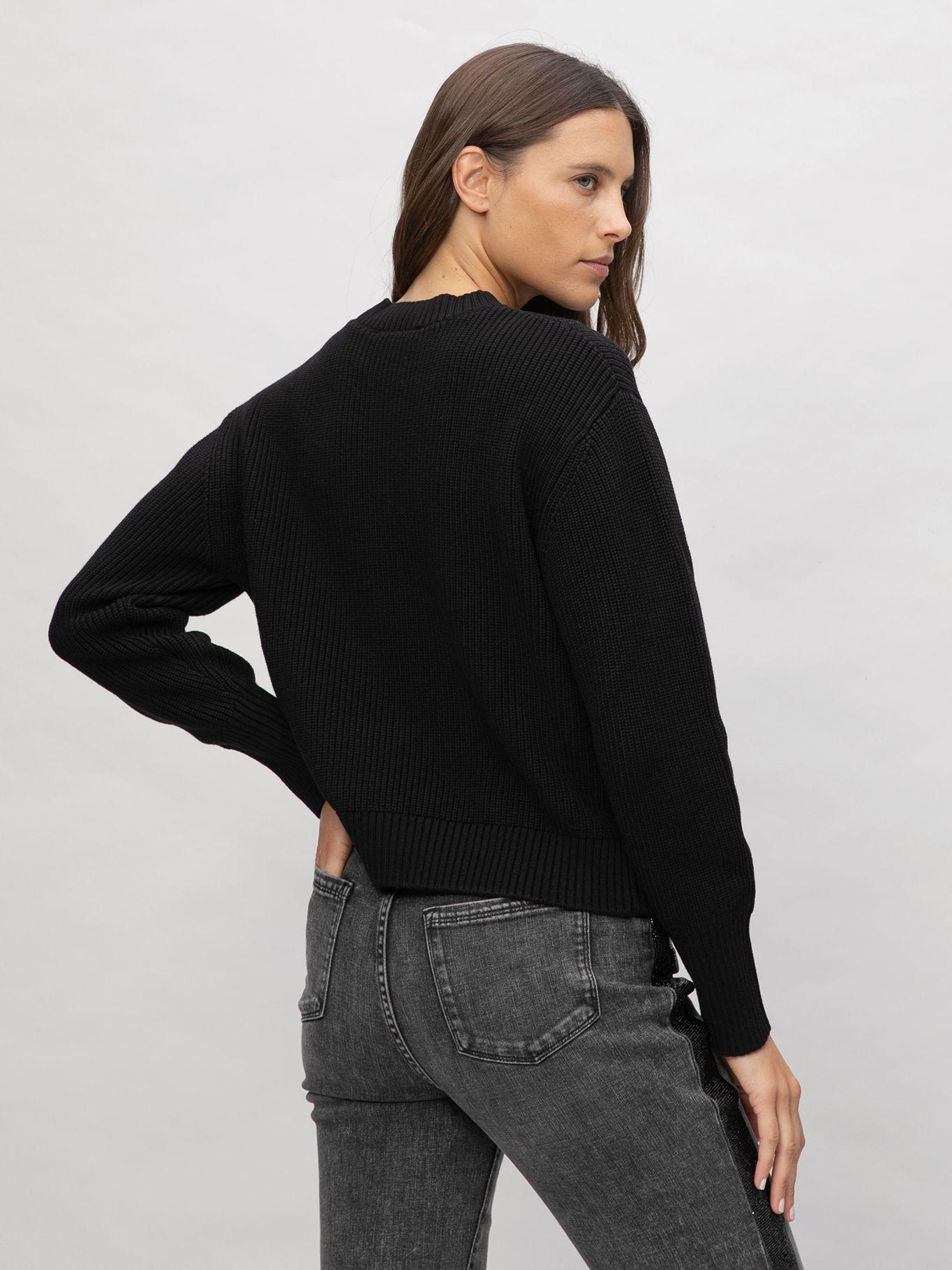 Sweater de cuello redondo Negro Karl Lagerfeld-2