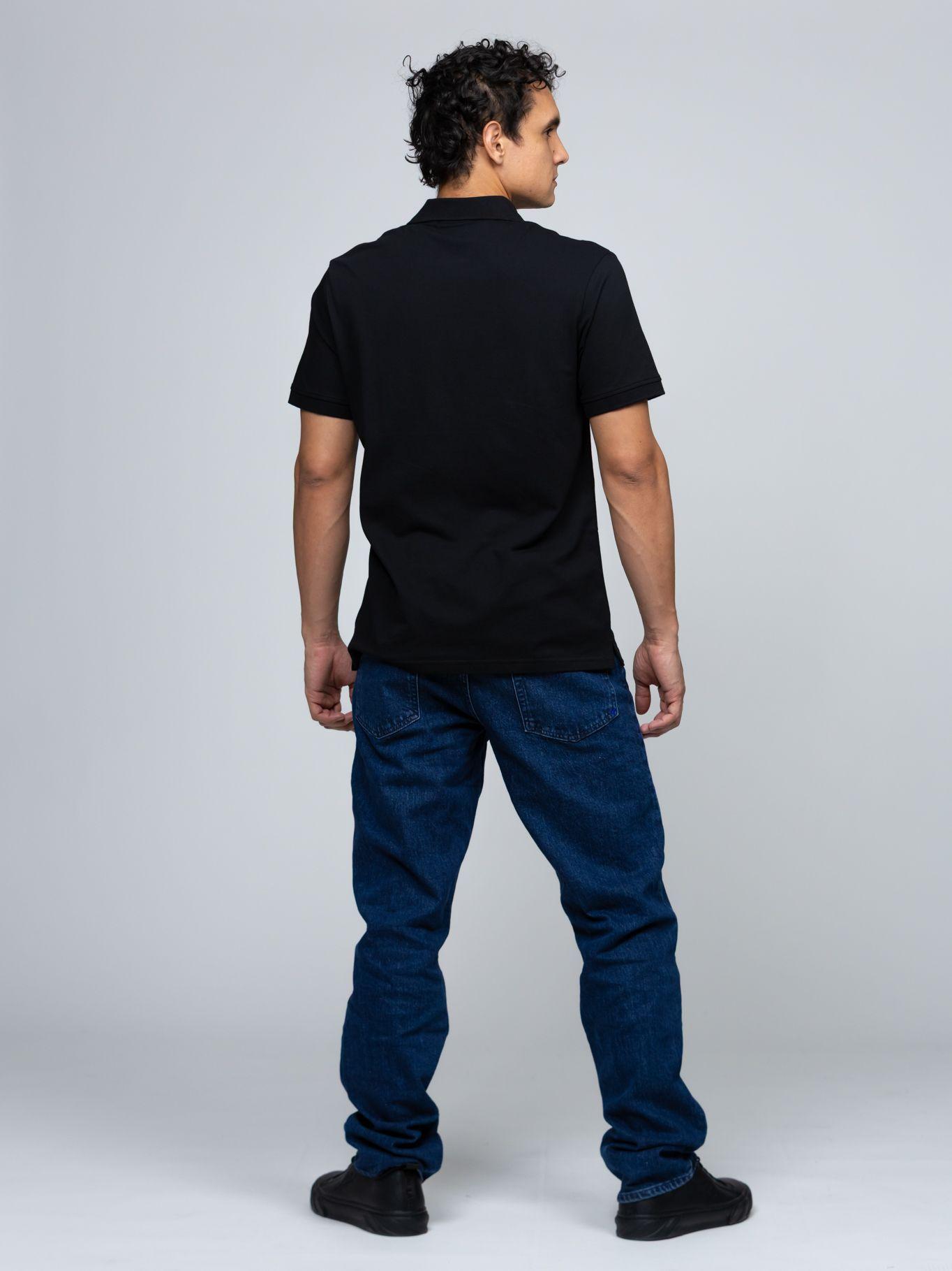 Polo Karl Cameo de manga corta Negro Karl Lagerfeld-2