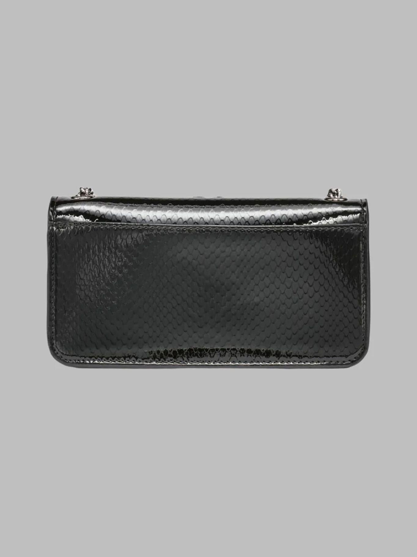 Cartera hombro logo bordado y cana metálica Negro-1