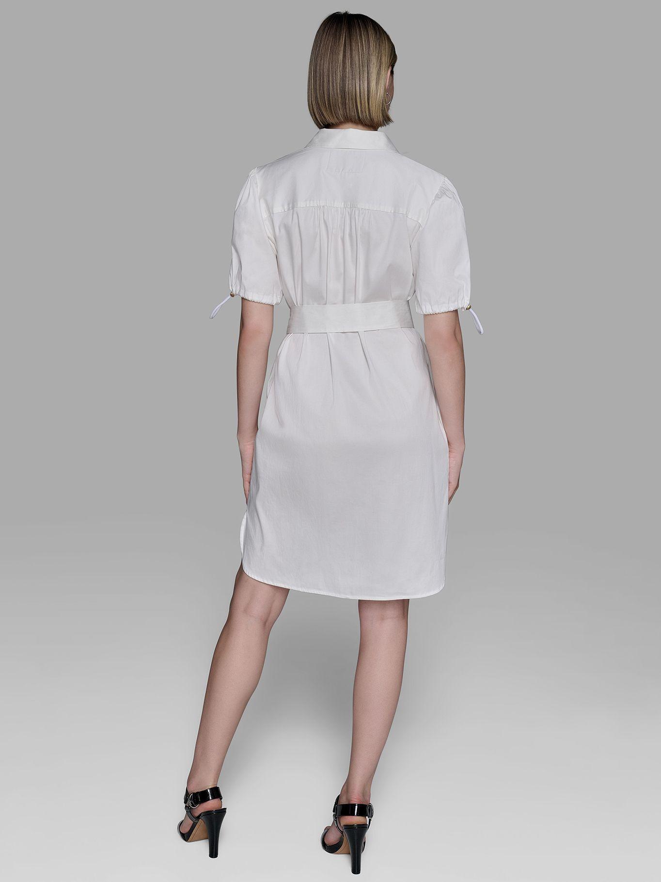 Vestido bordado distintivo Karl Blanco Karl Lagerfeld-2