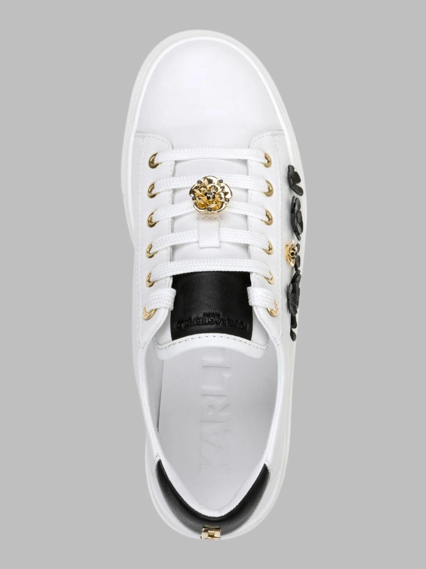 Zapatillas aplicaciones florales Blanco Karl Lagerfeld-2