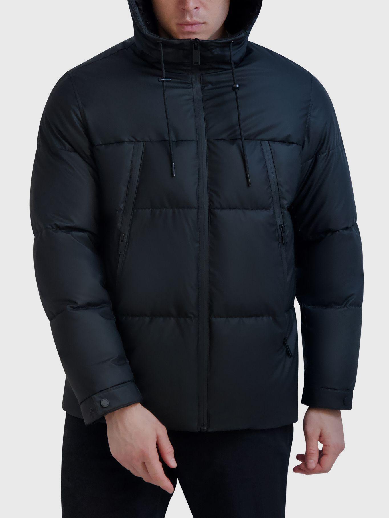 Parka con bolsillos alargados Negra-3