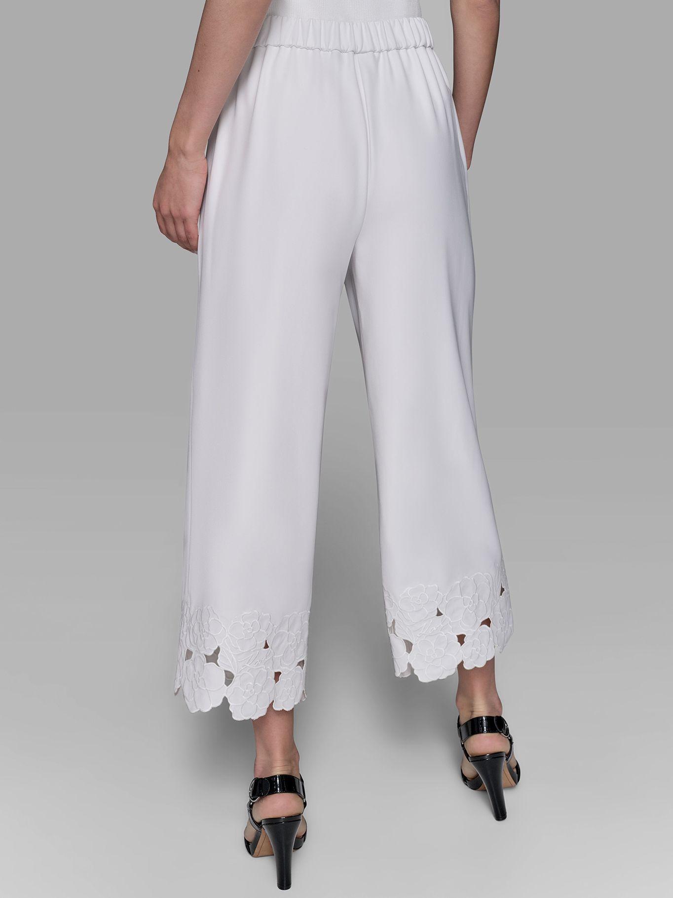 Pantalón con detalles bordados Blanco Karl Lagerfeld-2