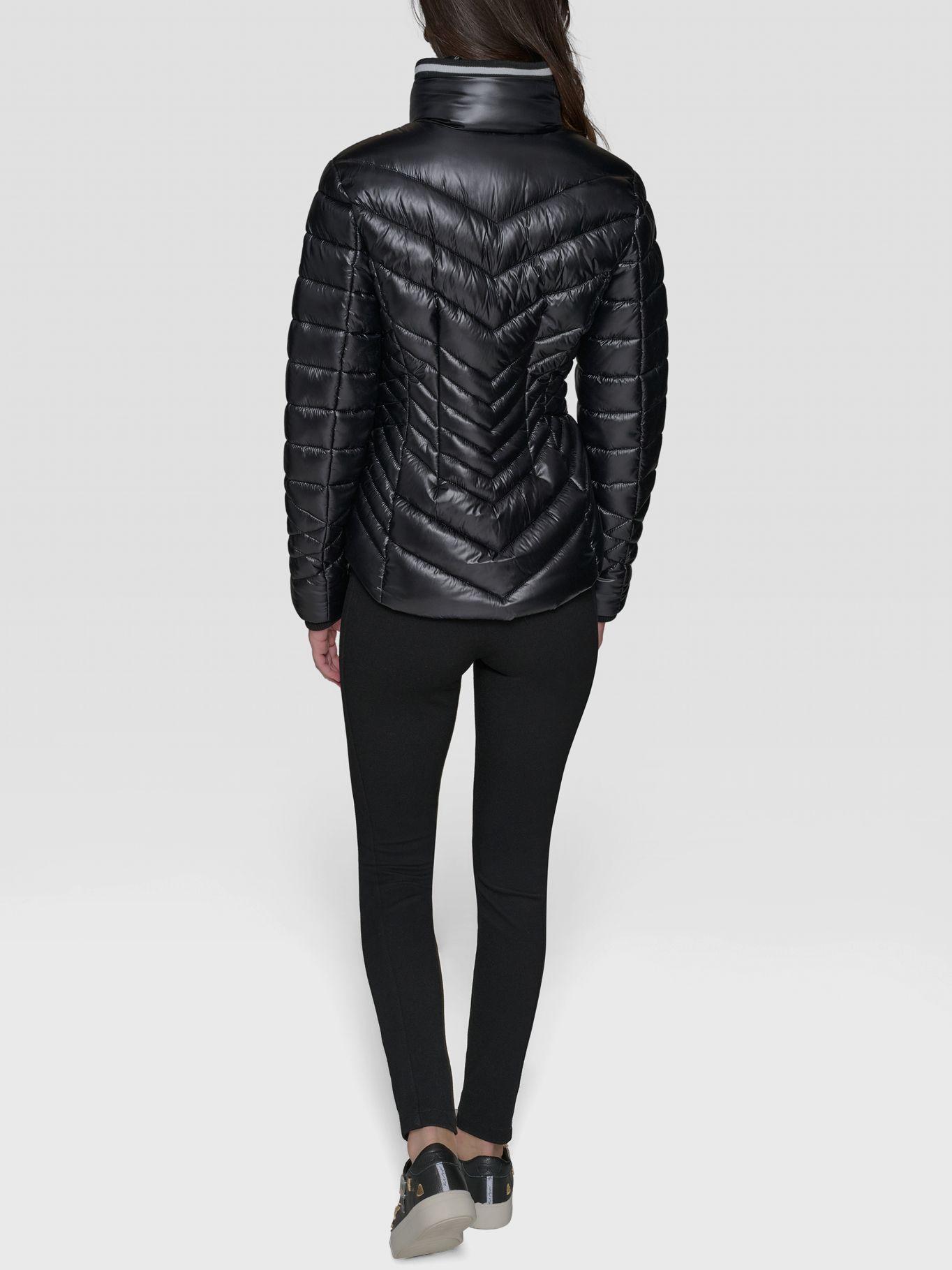 Chaqueta puffer con cuello alto Negro Karl Lagerfeld-2