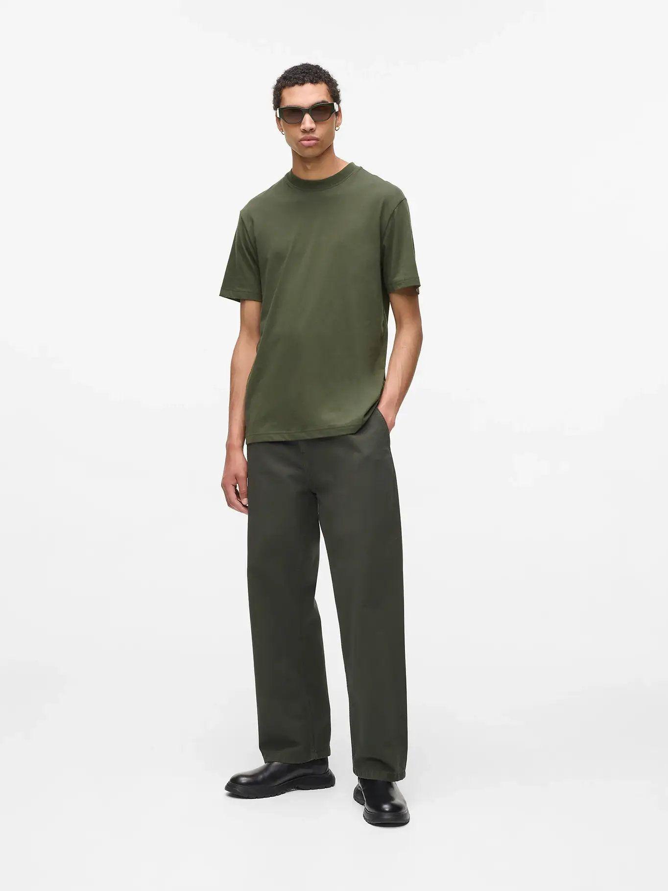 Polera corte regular parche goma Verde Karl Lagerfeld-1