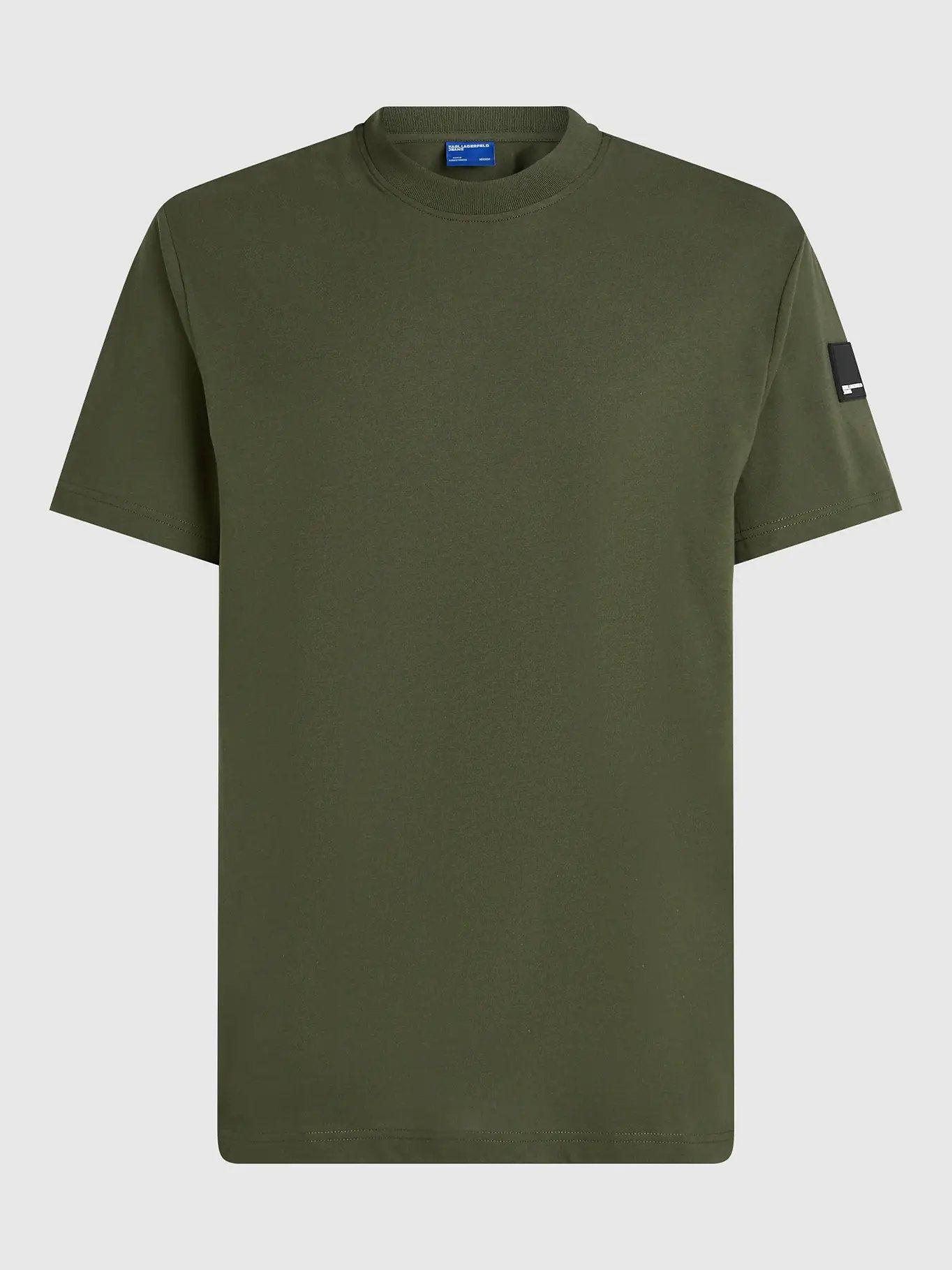 Polera corte regular parche goma Verde Karl Lagerfeld-4