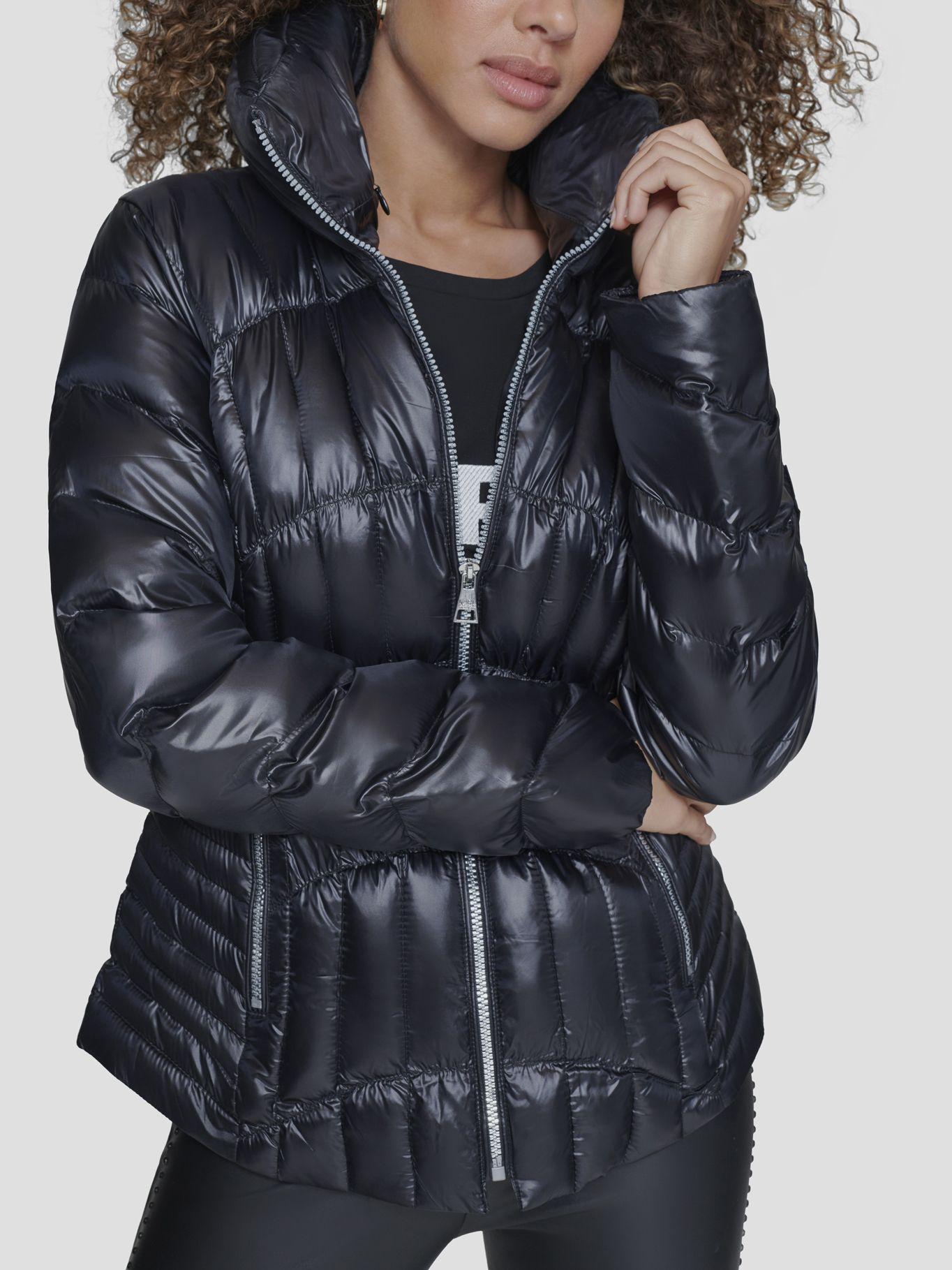 Chaqueta arrugada acolchada-0