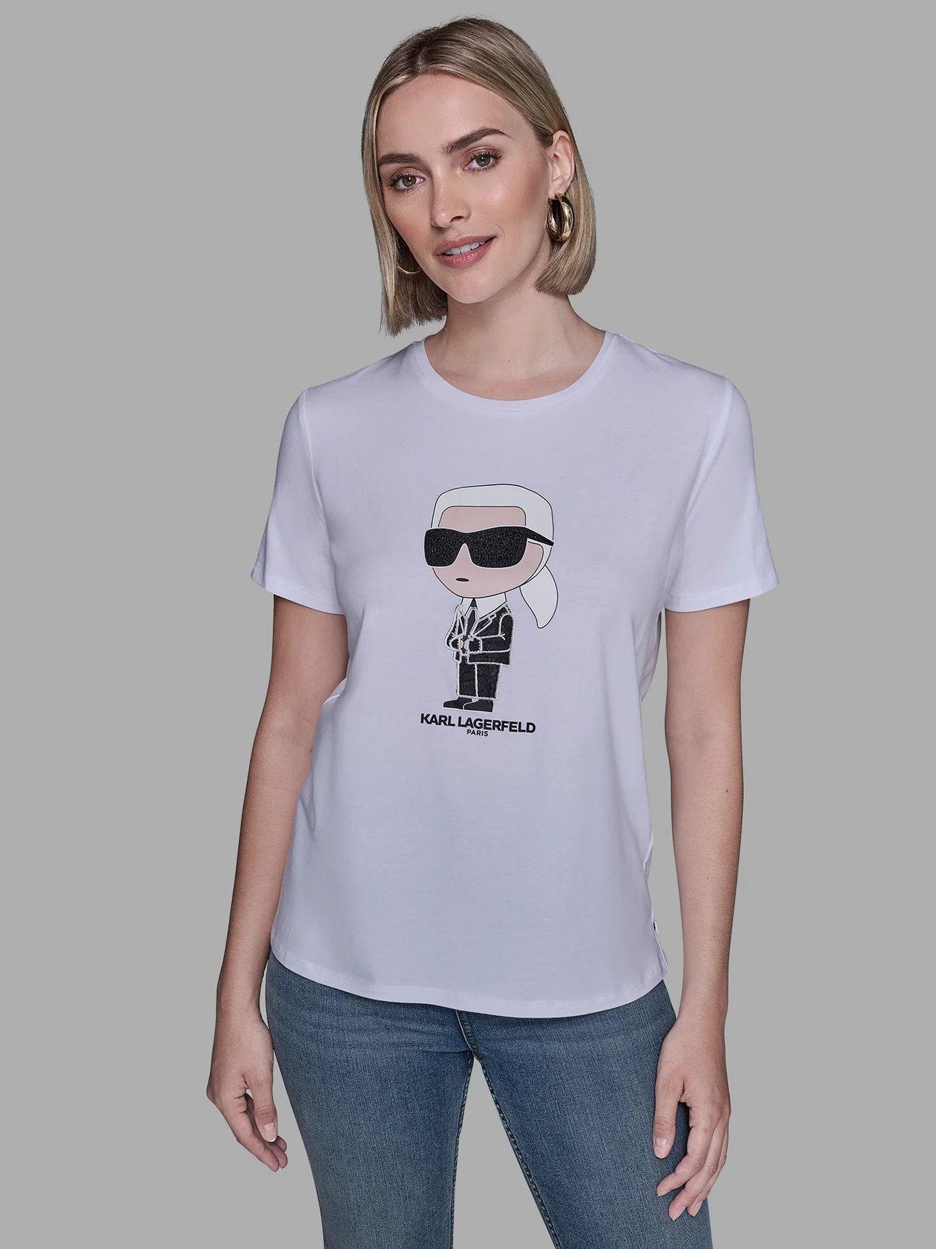 Polera manga corta gráfico estampado  Blanco-0
