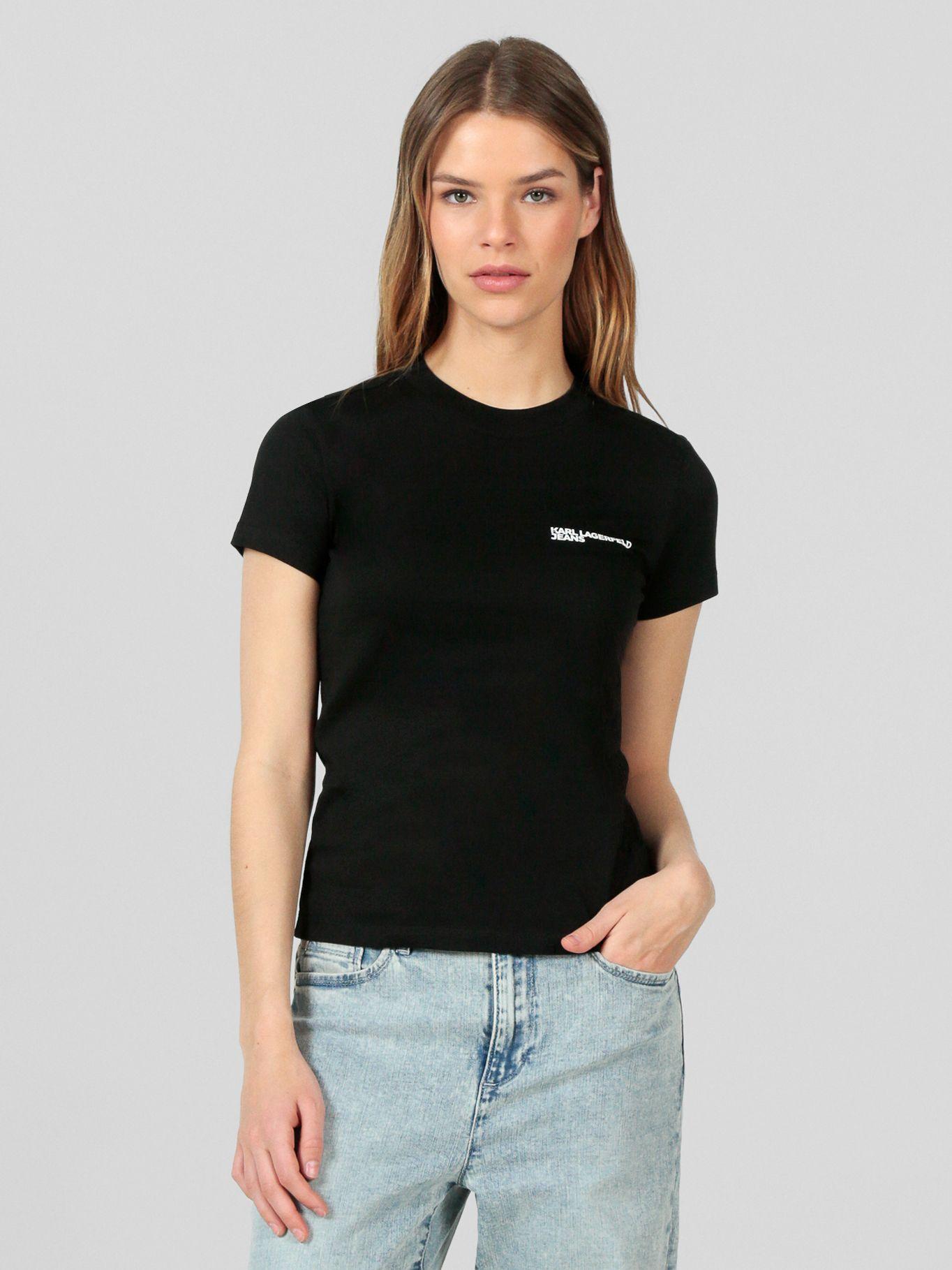 Polera slim con logotipo Negro Karl Lagerfeld-0