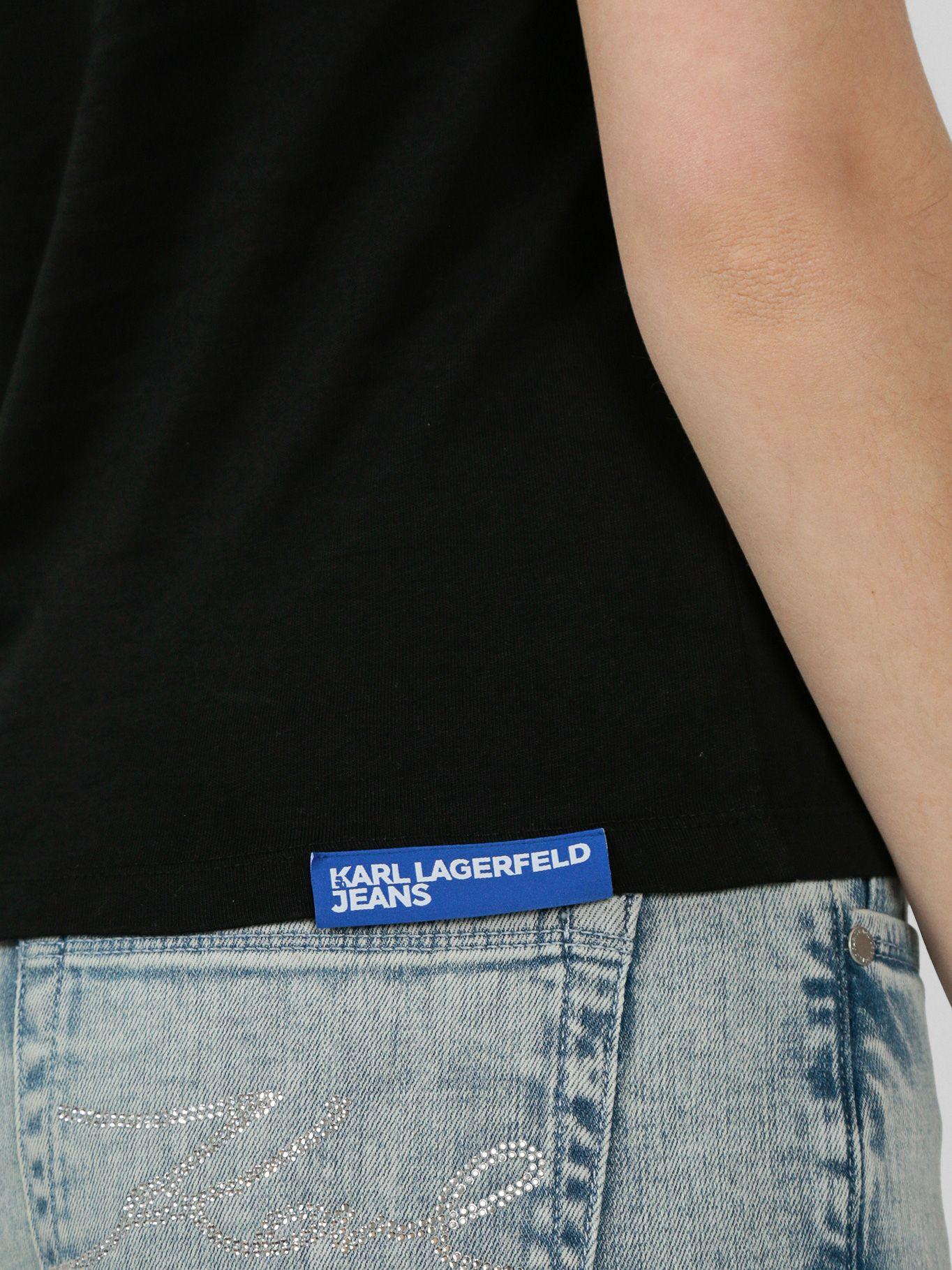 Polera slim con logotipo Negro Karl Lagerfeld-4