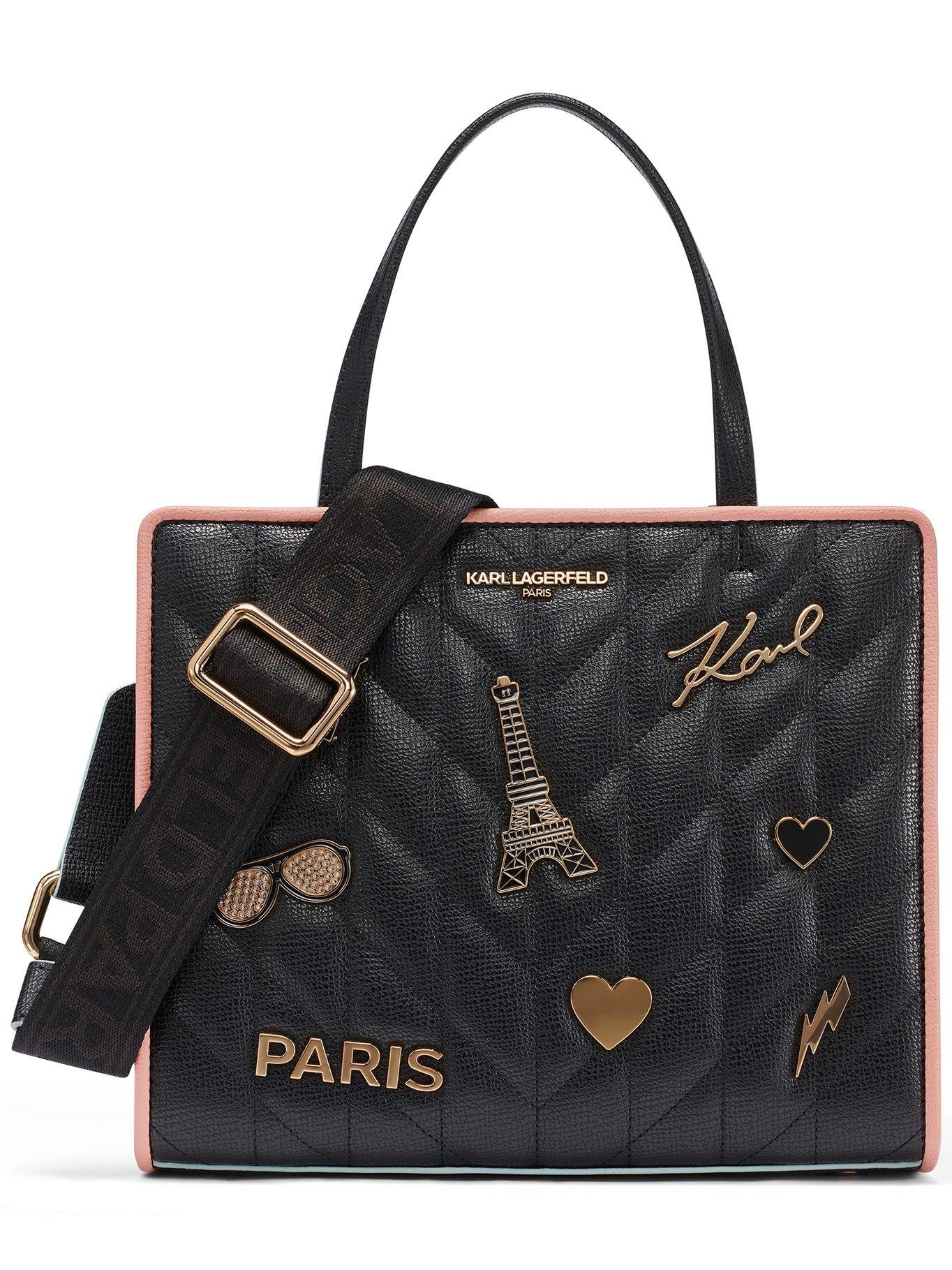Cartera satchel Maybelle Negro Karl Lagerfeld-0