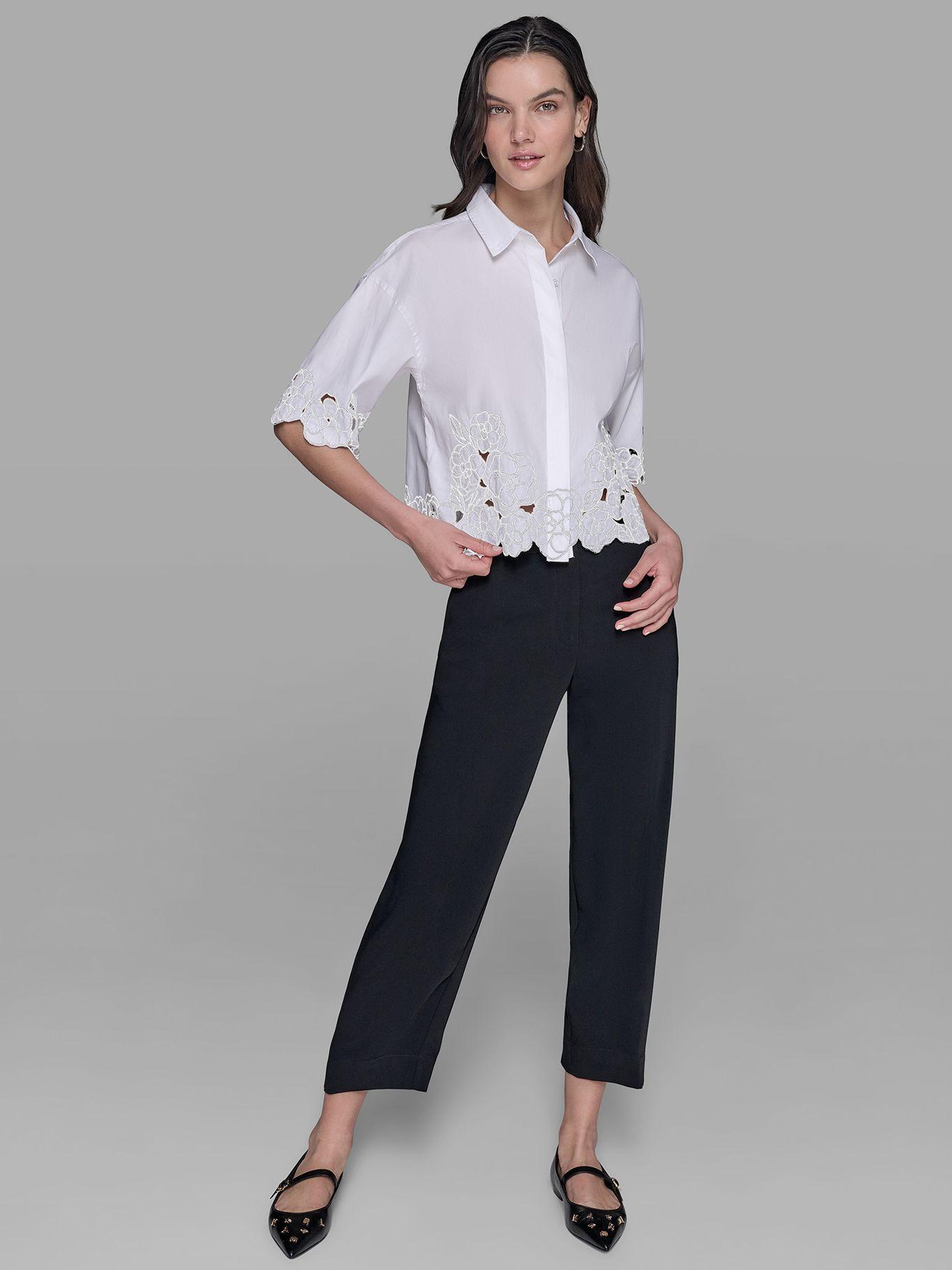 Camisa diseño de recorte floral Blanco Karl Lagerfeld-1