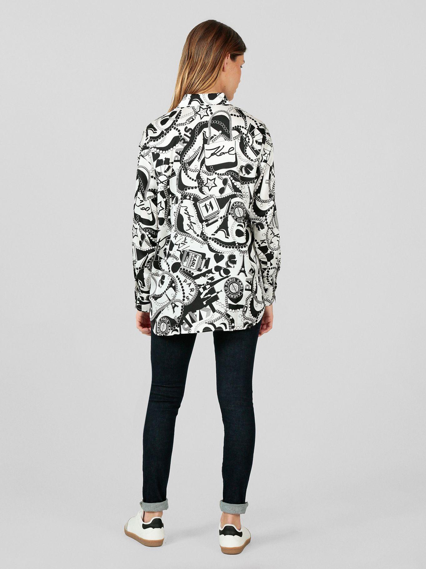 Blusa estampada oversize Multicolor Karl Lagerfeld-3