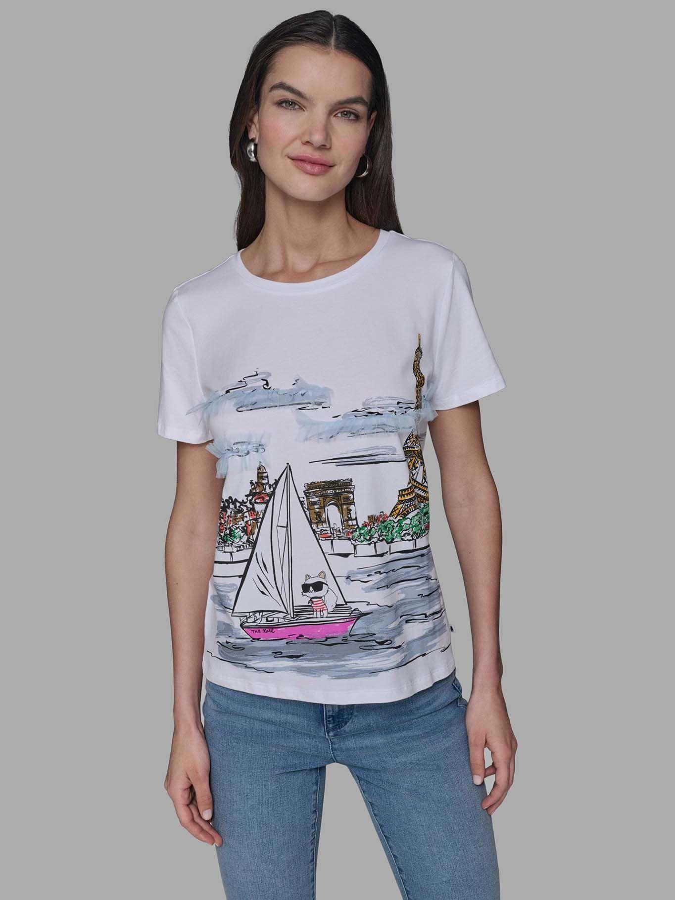 Polera mini Choupette París Blanco Karl Lagerfeld-0